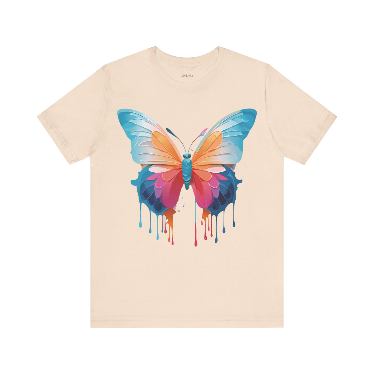 Butterfly Graphic Unisex Cotton Bella+Canvas Tee with Art Design n01