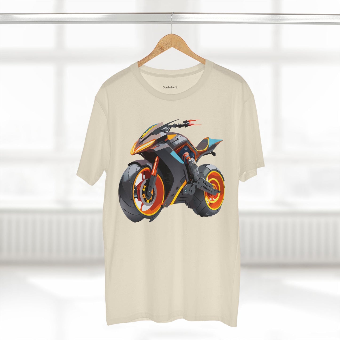 Moto Bike Graphic Unisex 100 Cotton Staple Tee 11