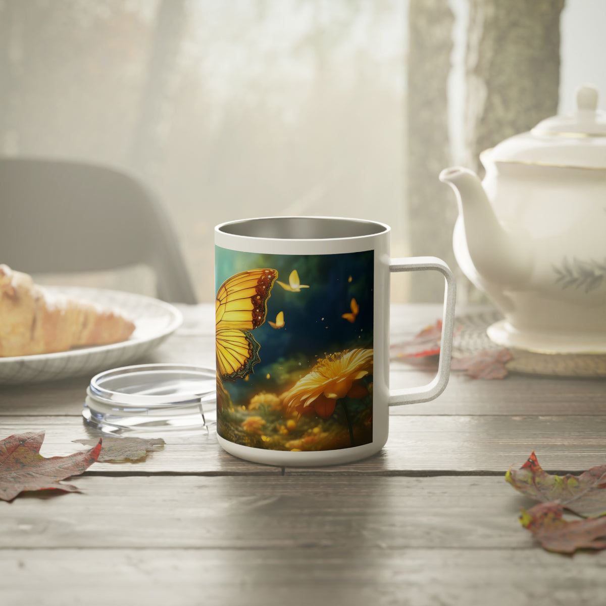 31 Art Design Insulated Coffee Mug Clear Lid 10oz Insulated Coffee Mug 10oz