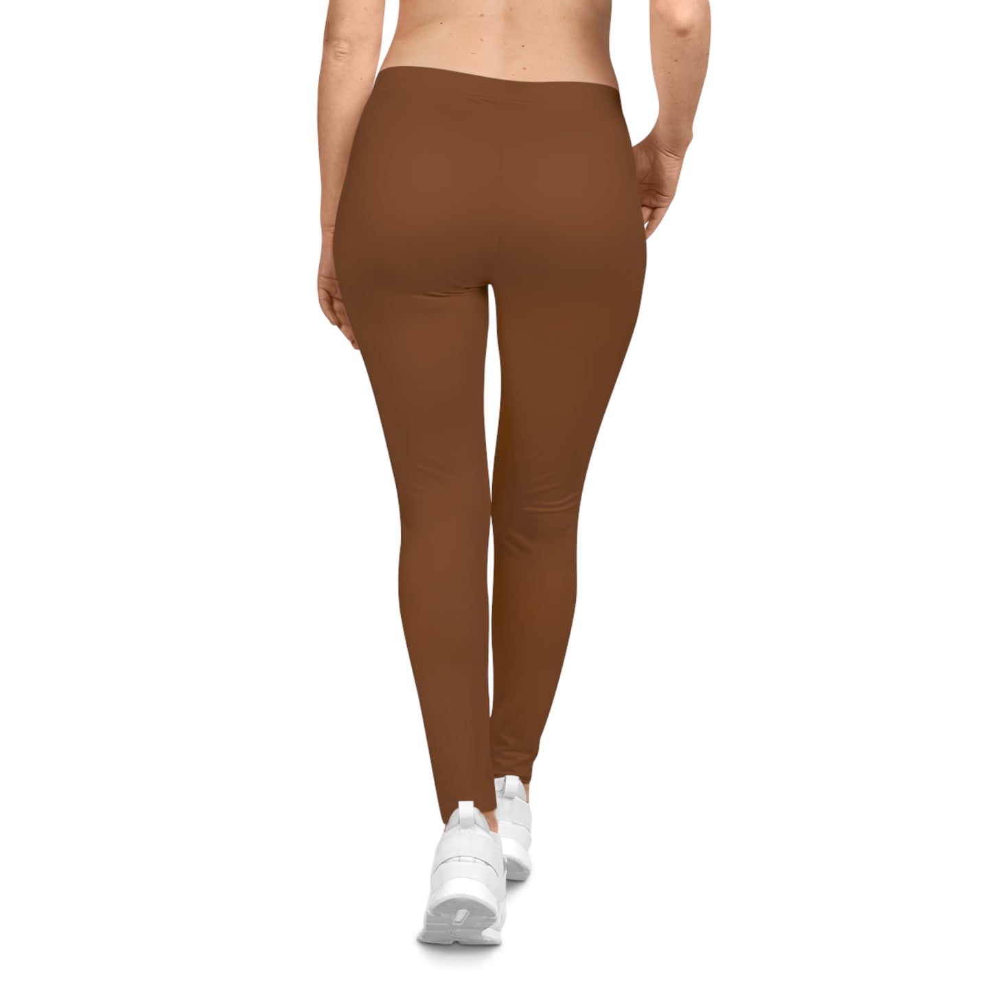 Raw Amber Rust Color Women's Poly-Span Casual Leggings XS-2XL