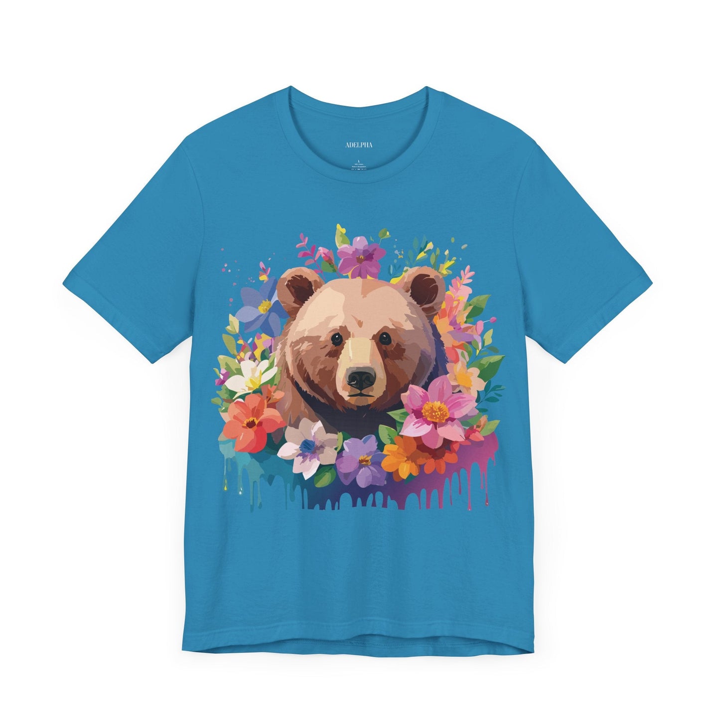 Bear Graphic Unisex 100 Cotton Short Sleeve Art Design Vintage T-Shirt 4