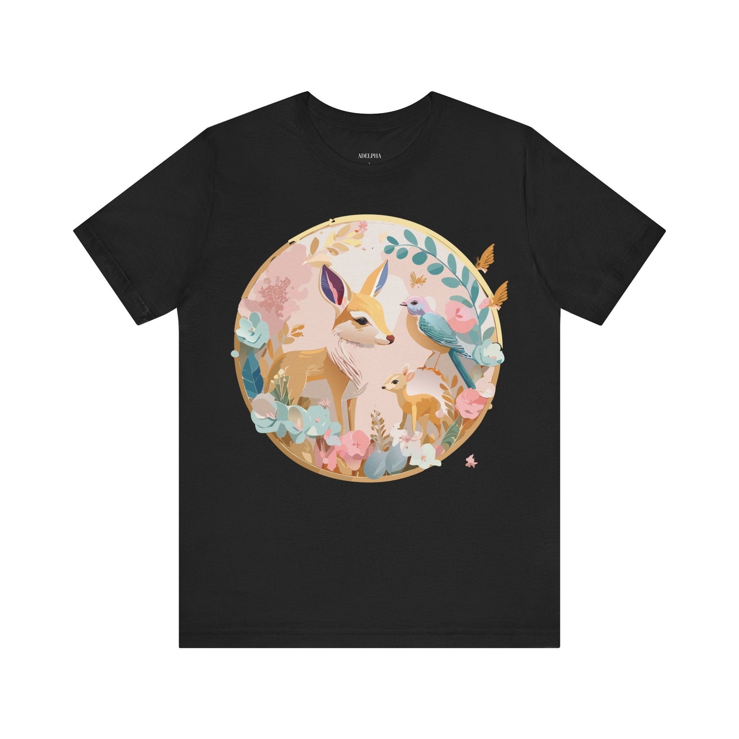 Adelpha Medallion Graphic Tee Unisex Short Sleeve Shirt Vintage Inspired Art Design