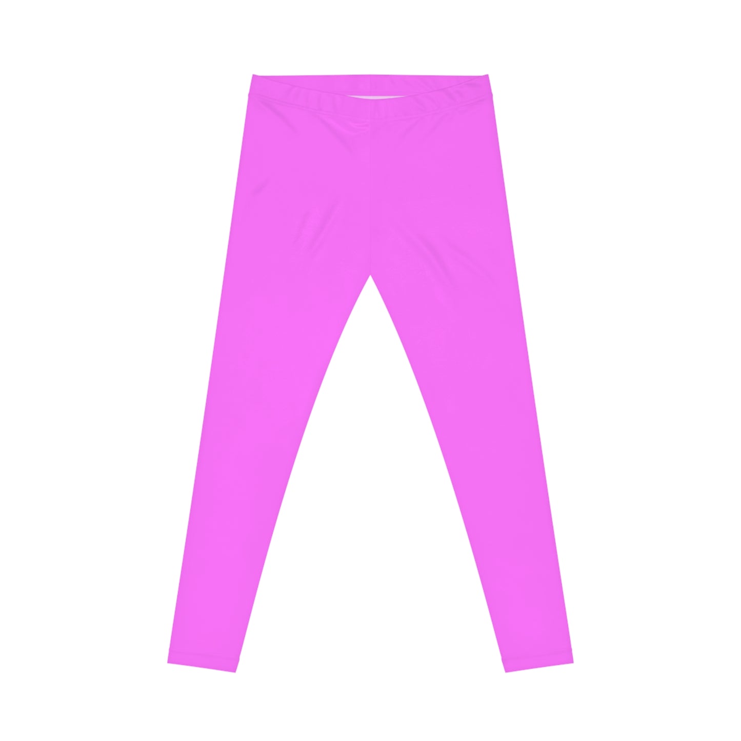 Bright Peony Color Women's Poly-Span Casual Leggings XS-2XL