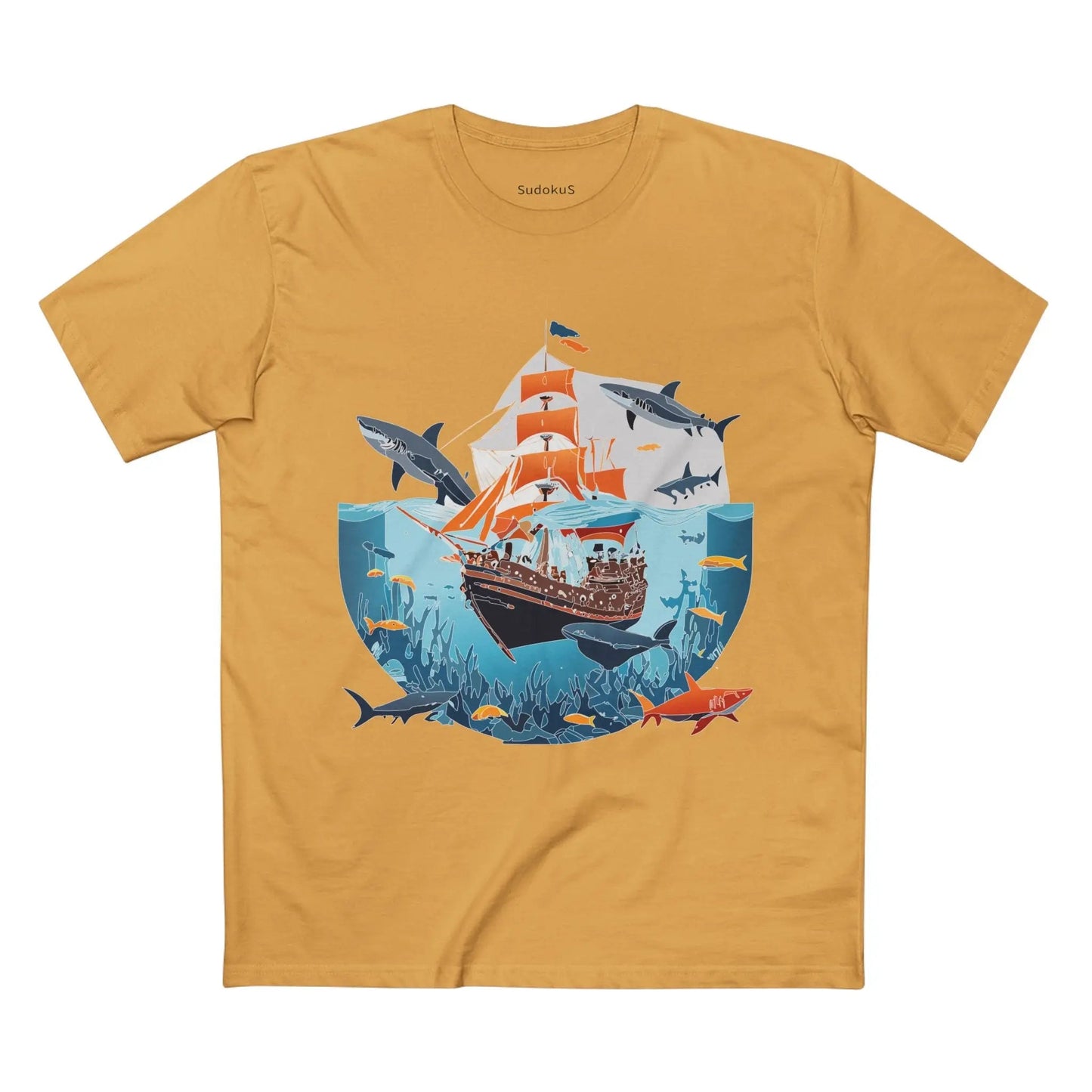Ocean Coast Graphic Unisex 100 Cotton Staple Tee 23