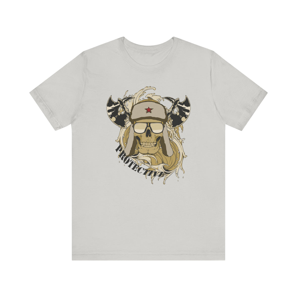 Viking Skull Graphic with Horned Helmet T-Shirt Captain Design Unisex Cotton Tee Art-41