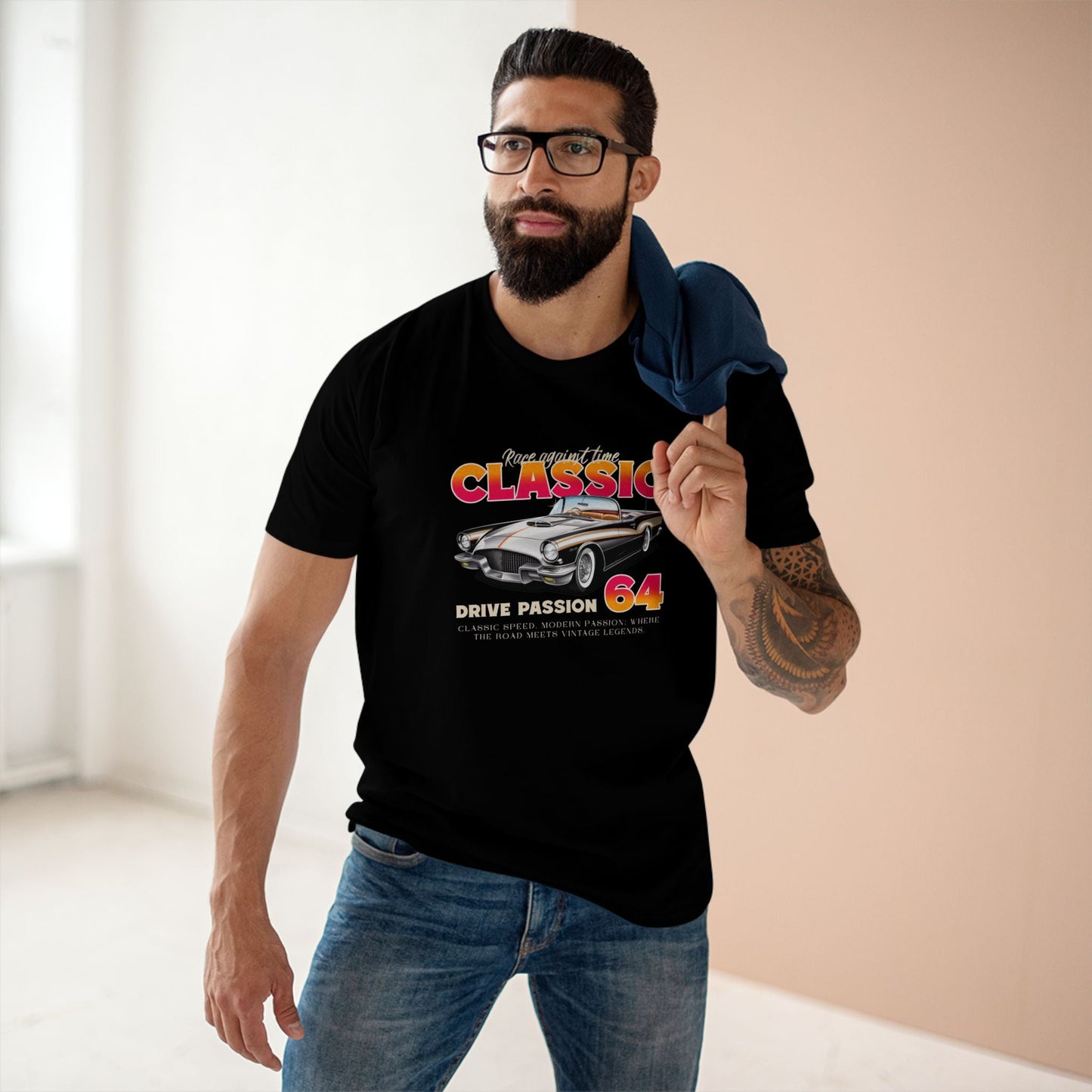 Retro Car Shirts Vintage Car Shirts Unisex Premium Cotton Tee With Original Art Design RC 16