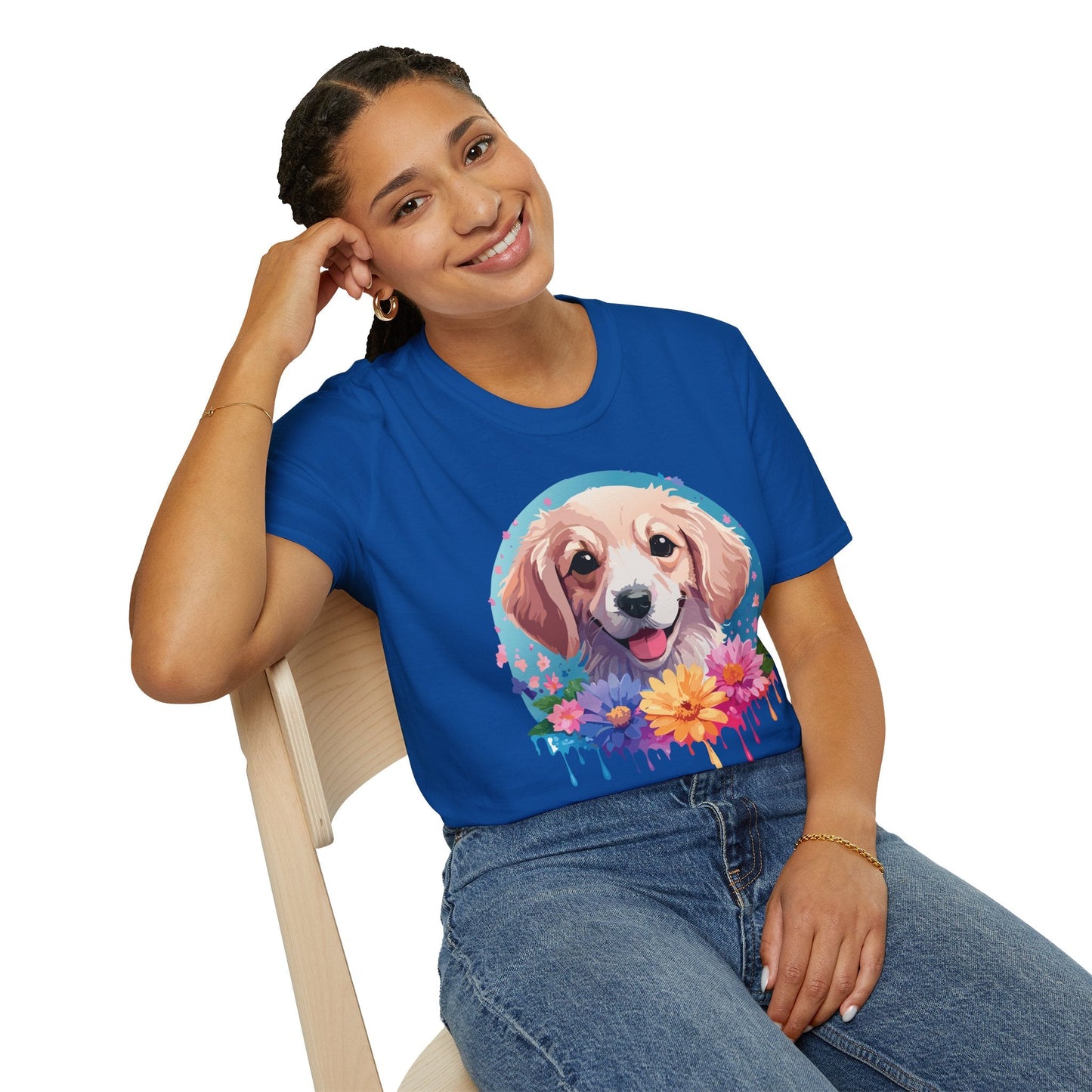 Unisex Dog Shirt Animal Tee Gildan Softstyle 64000 100 Percent Cotton