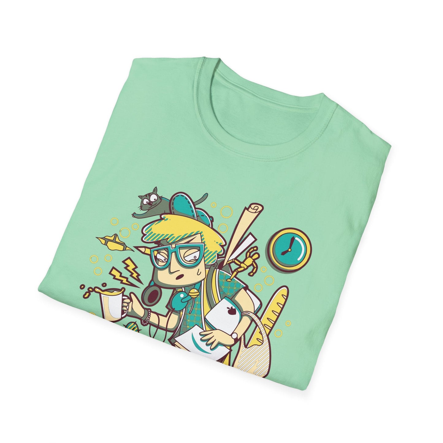 Cartoon T Shirt Animation T Shirt Funny Tee Shirt Unisex Gildan Softstyle 64000 Cotton Tee