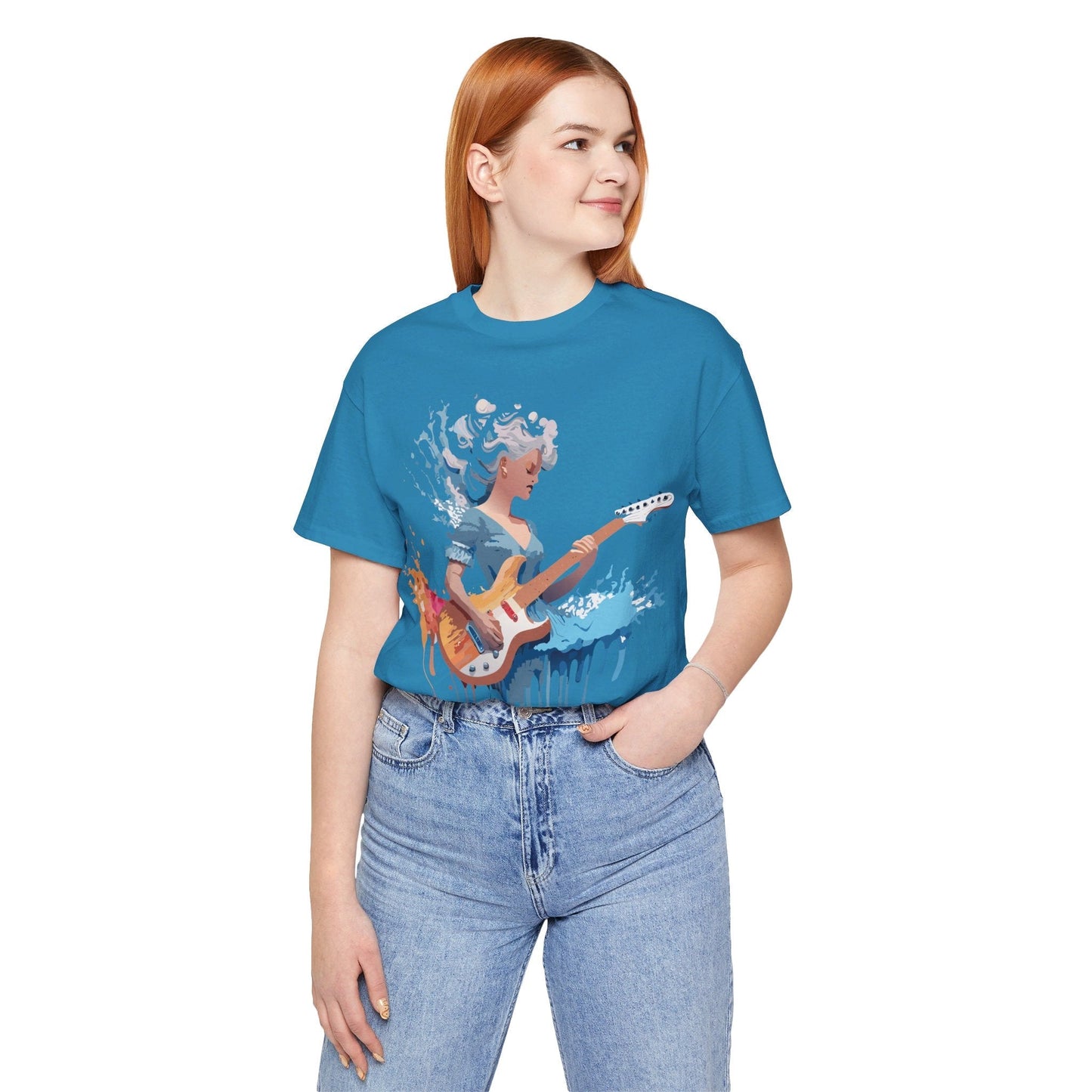 Music Graphic Unisex 100 Cotton Vintage Art with Musical Elements Tee 47