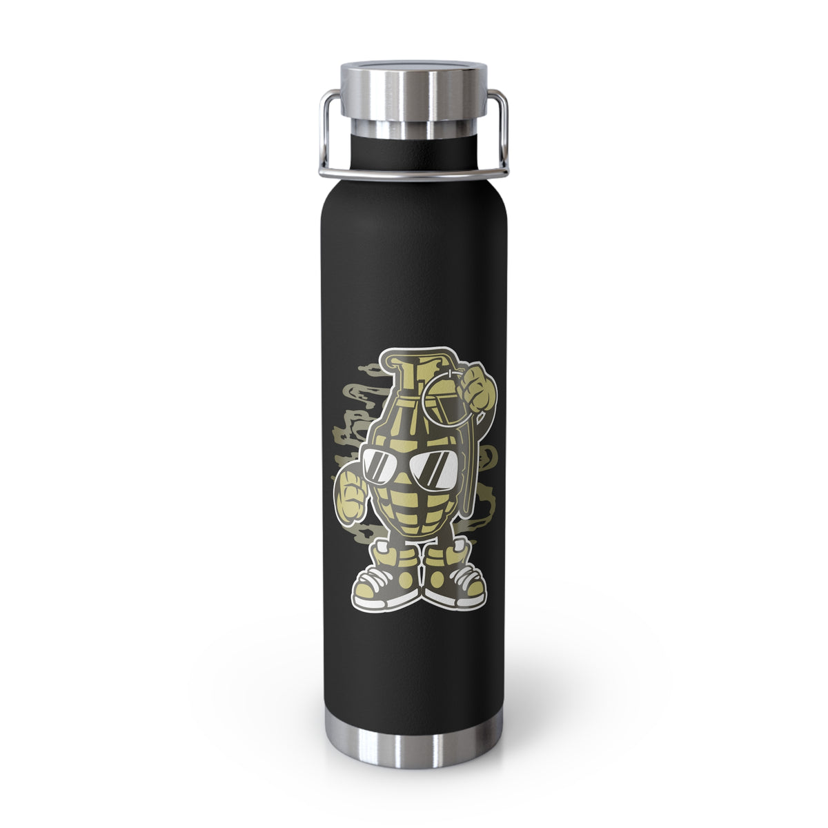 22oz Copper Insulated Water Bottle with Cartoon Design - CV109