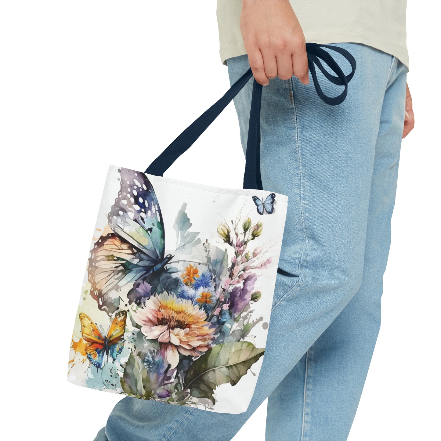 Canvas Bag with Butterfly Prints