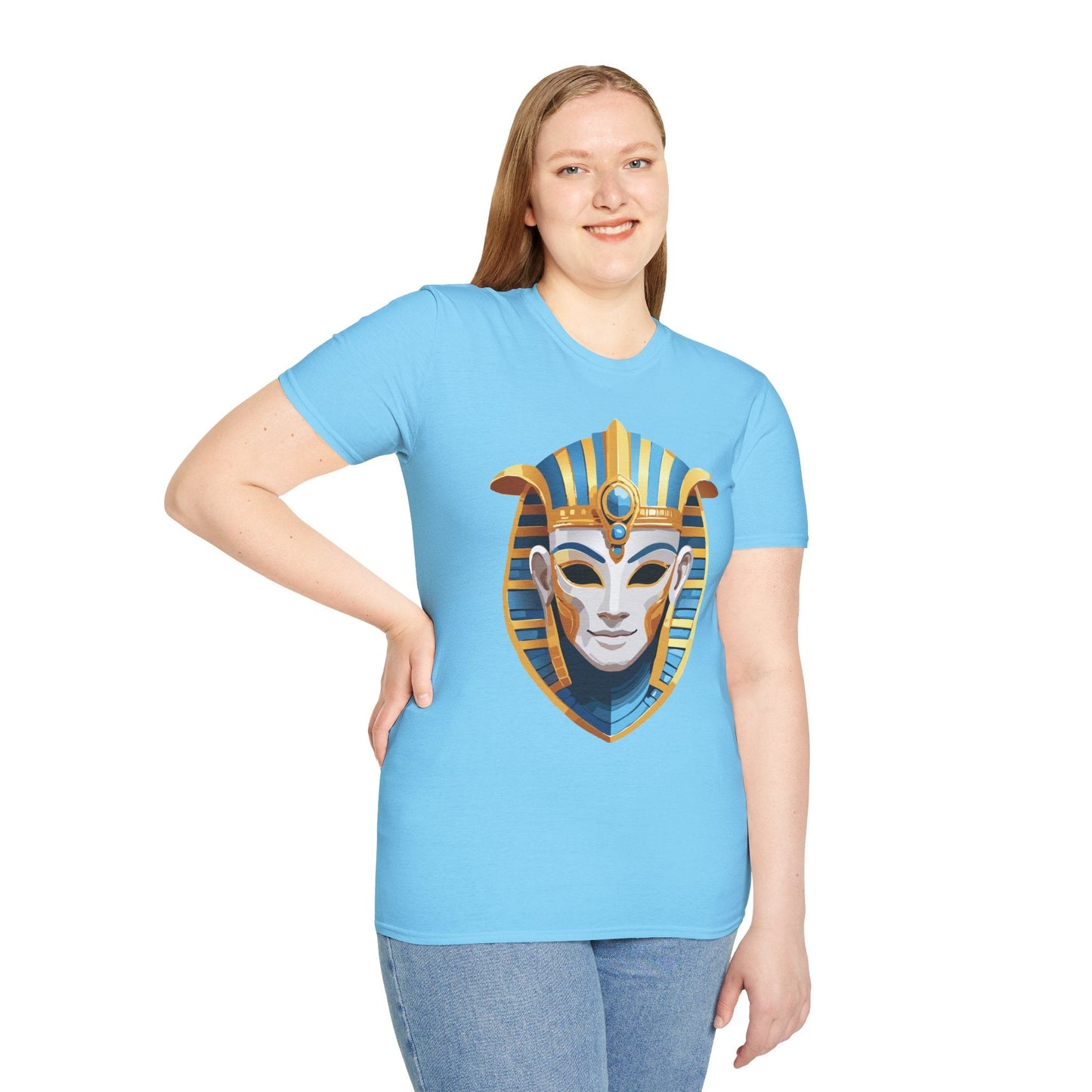 Mask Tee Shirt Unisex Gildan Softstyle 64000 Cotton Tee With Masquerade Design Artwork