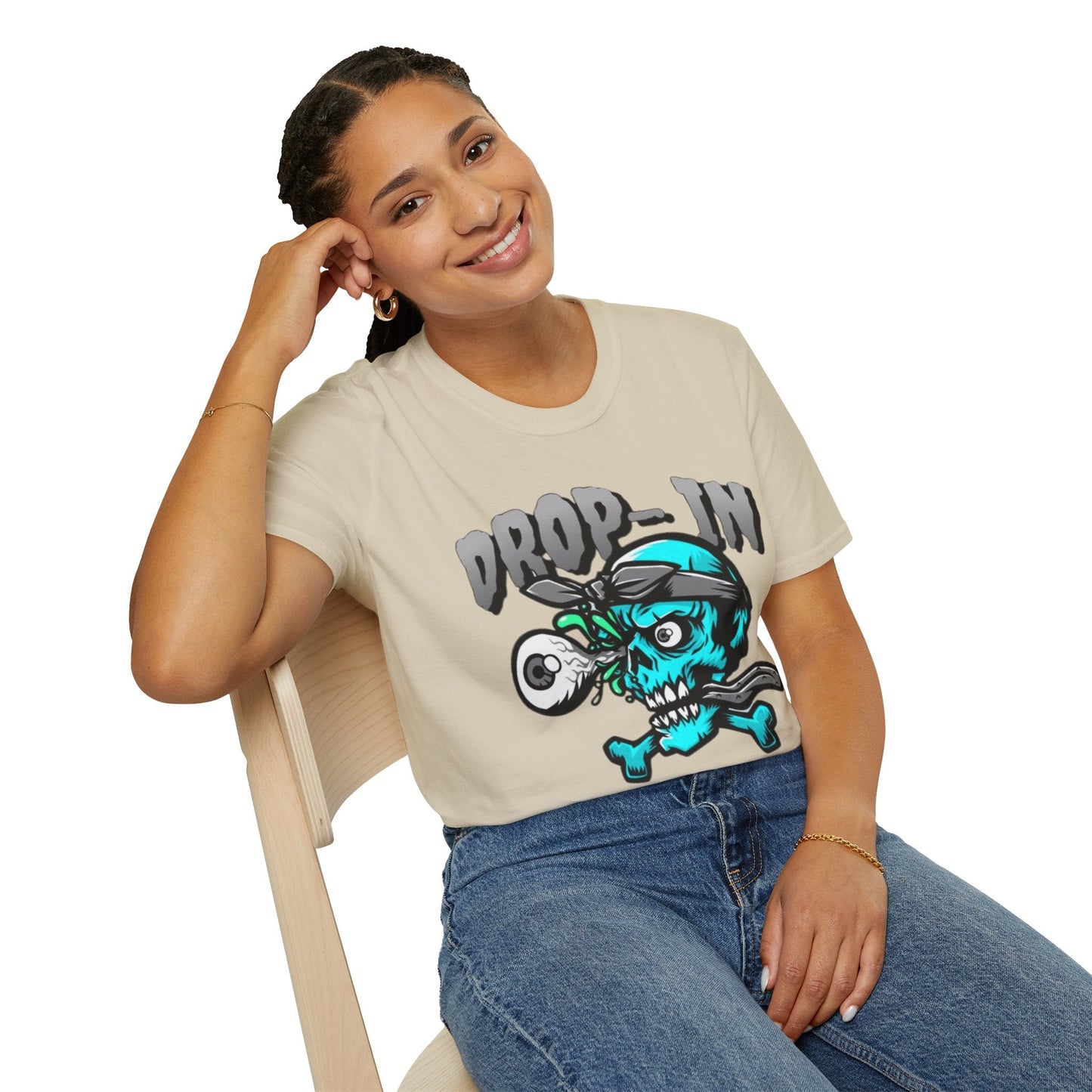 Unisex Skull T Shirt Skeleton Shirt With Skull Artwork Gildan Softstyle 64000 Cotton Tee