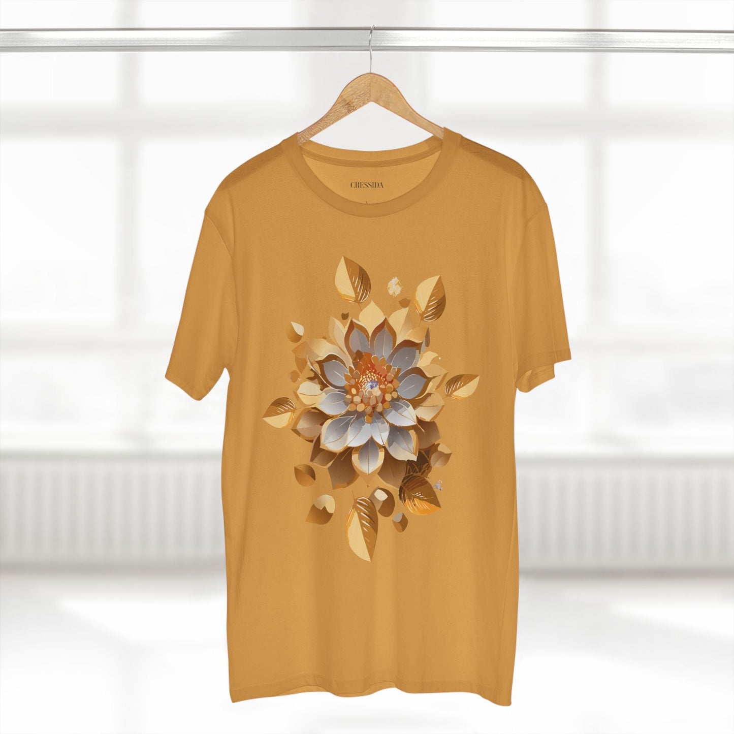 Floral Graphic T-Shirt Unisex 100 Cotton Art Design with Antique Flowers Tee 7