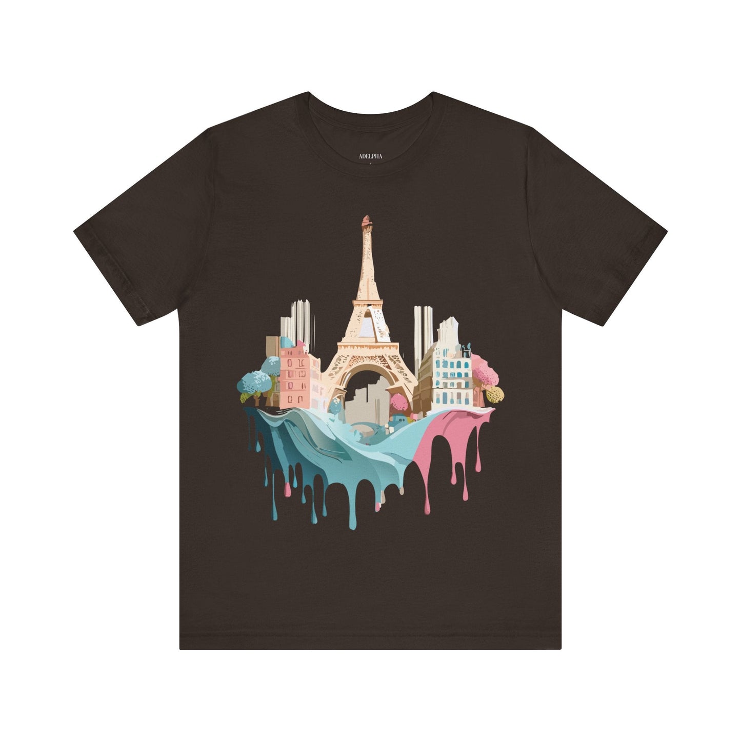 Paris Tourist Shirt Graphic Tee Unisex Jersey Short Sleeve Art Design By Adelpha Vintage Inspired