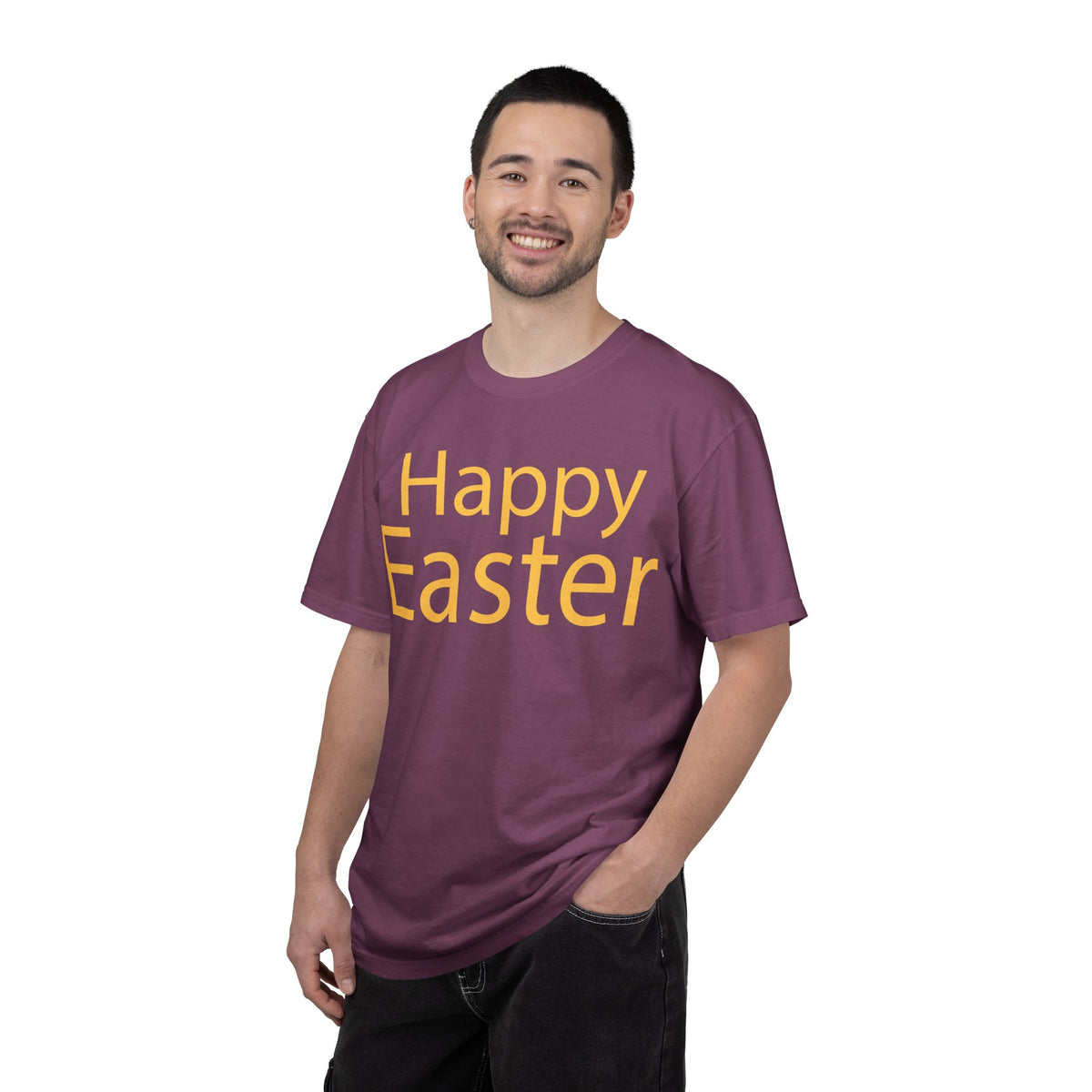 Happy Easter T-Shirt, Tee Shirt with Easter Signature, T Shirt with Easter Prints, Tee Shirt with Easter Design