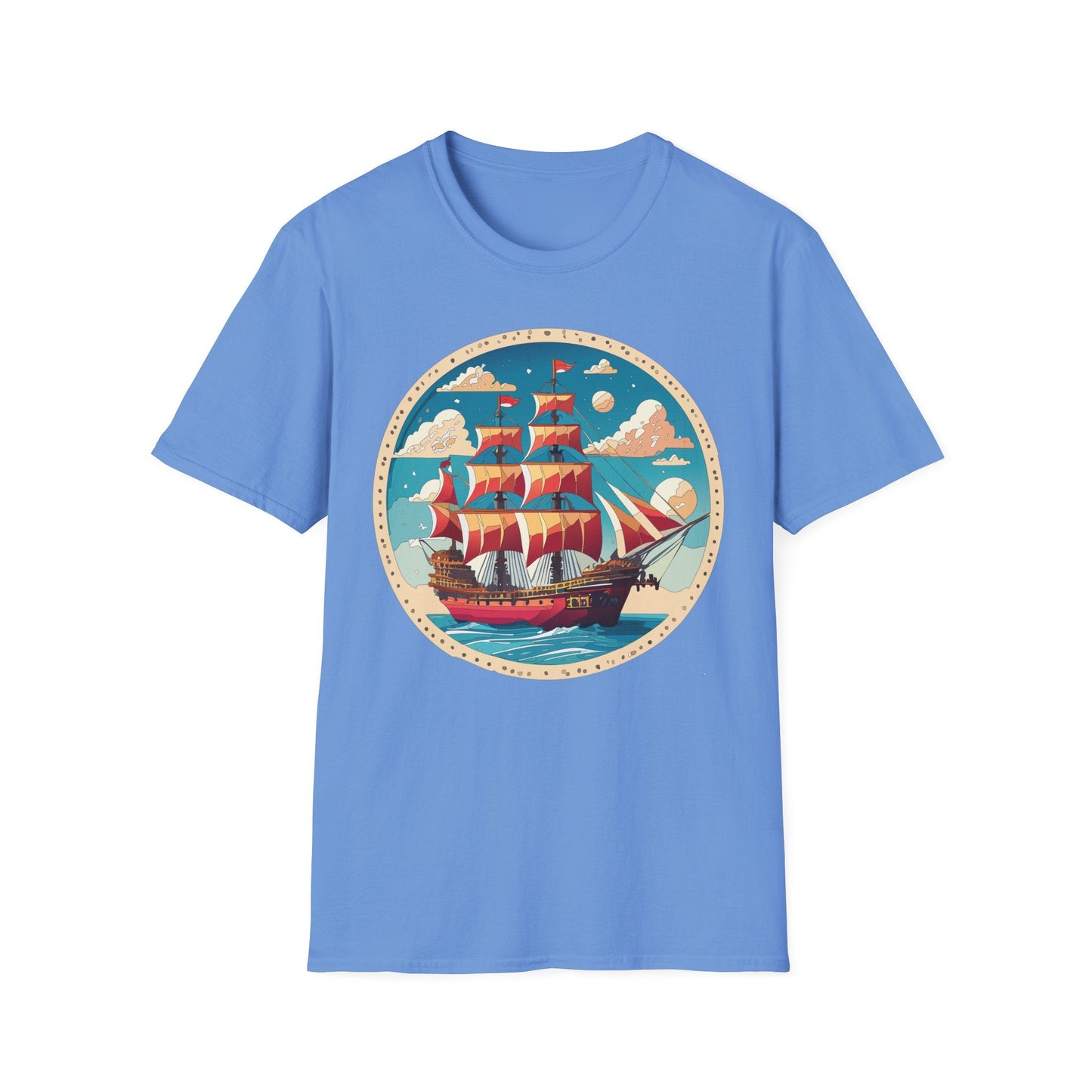 Unisex Ship T Shirts Frigate T Shirts Vessel Tee Shirt Gildan Softstyle 64000 Premium Cotton