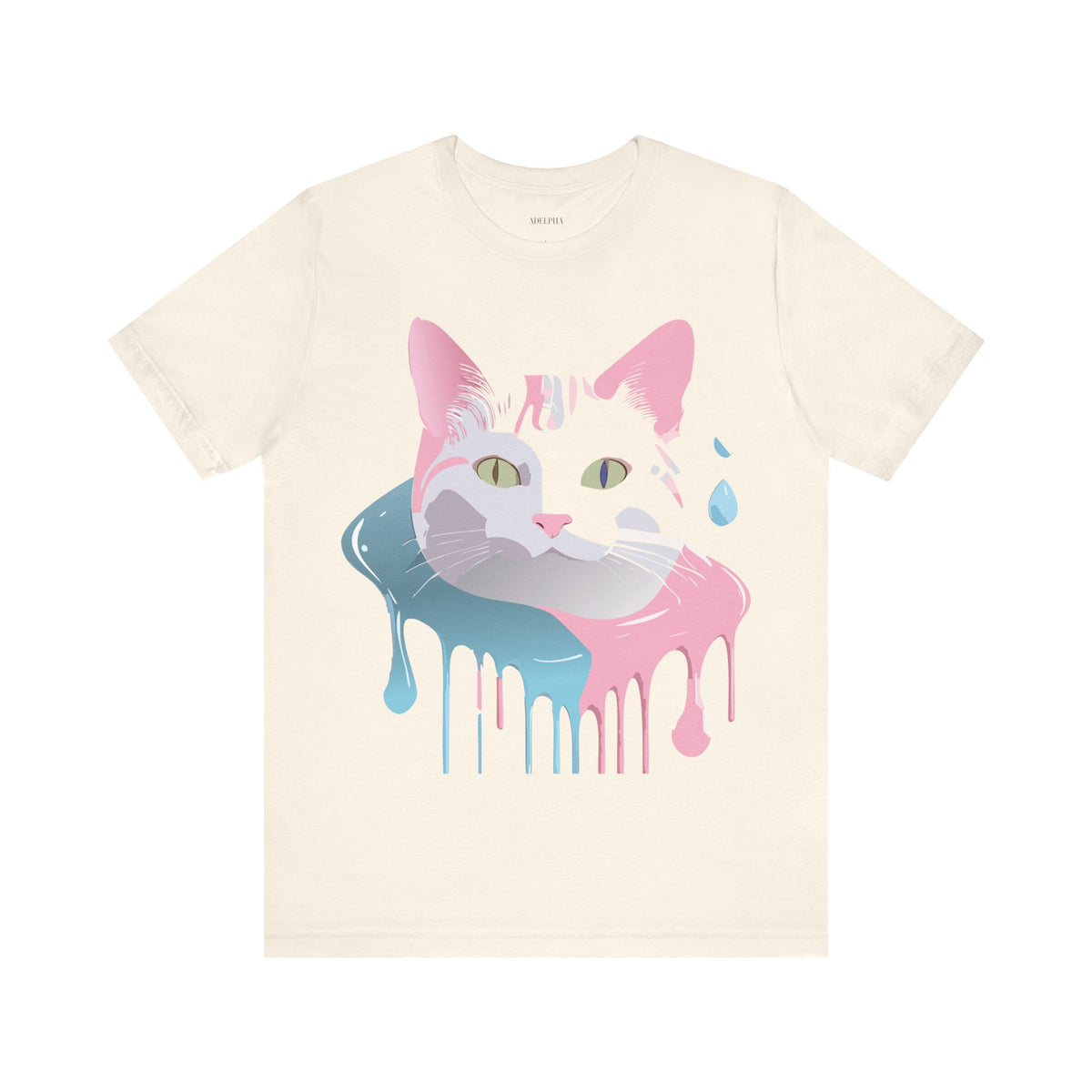 Cat Graphic Unisex Cotton Bella+Canvas Tee with Animal Art Design m11