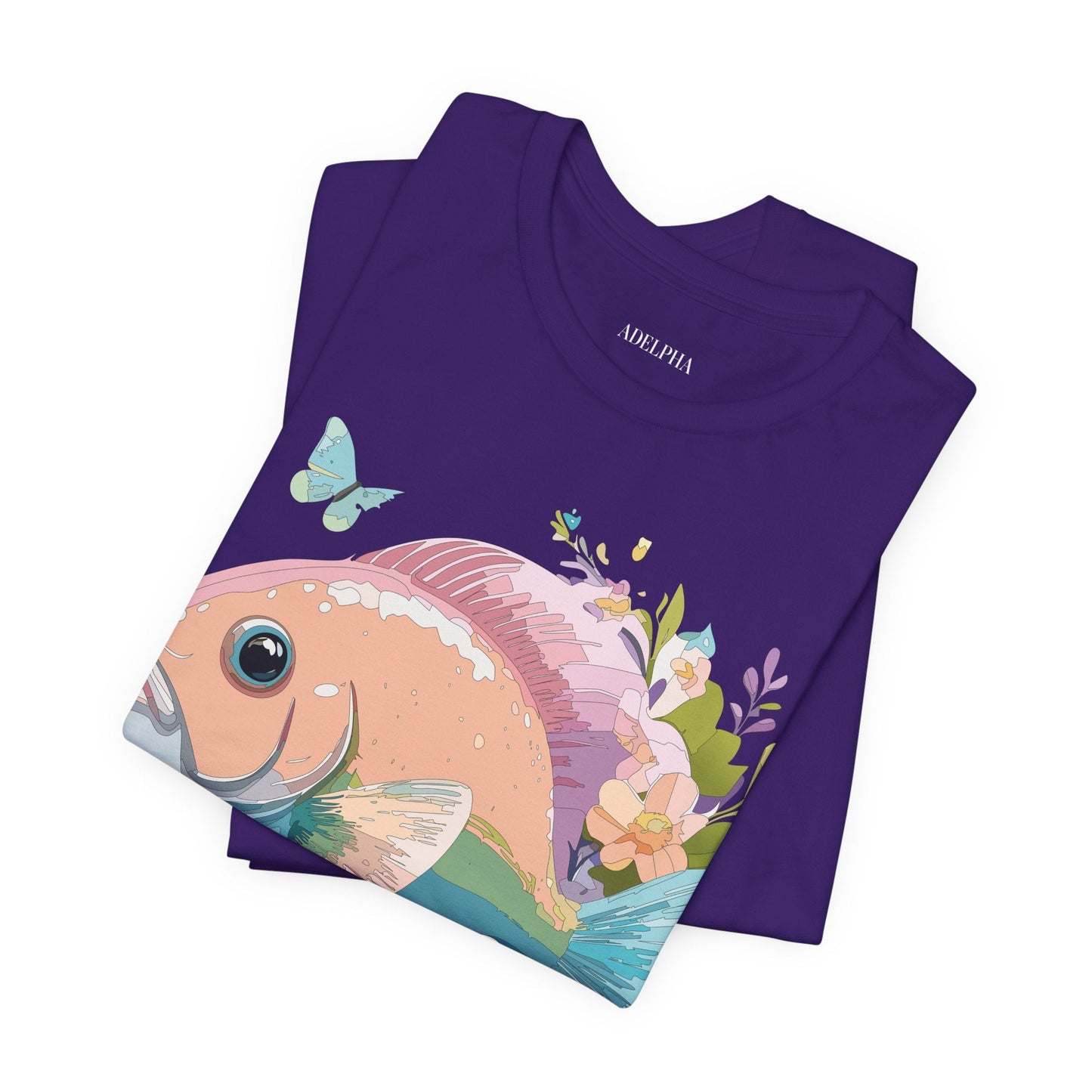 Fish Graphic Unisex 100 Cotton Vintage Artwork Tee 1
