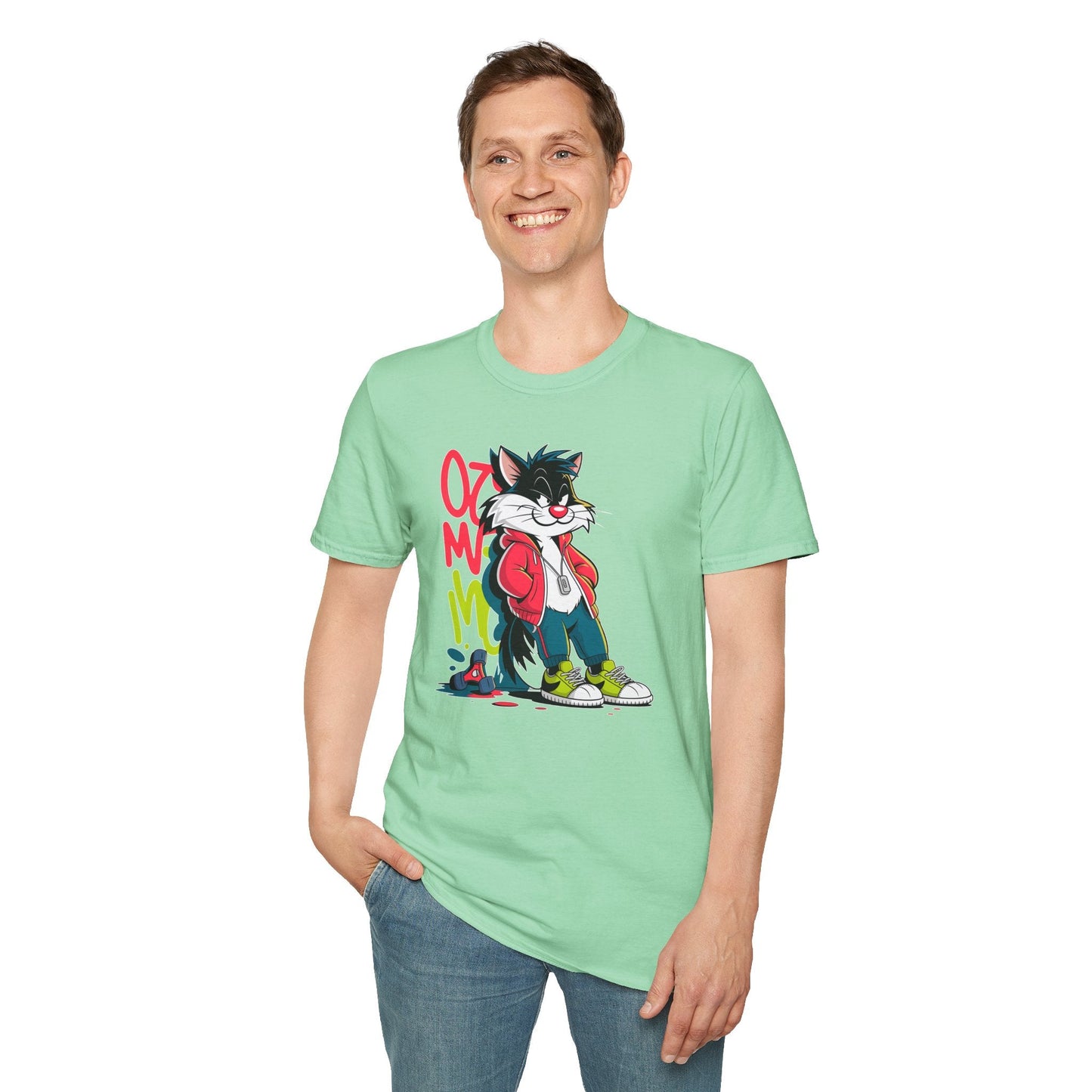 Cartoon T Shirt With Animals And Animation Tee For Unisex Softstyle Gildan 64000