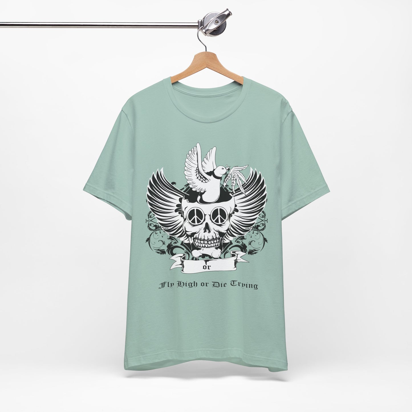 Bird Skull Graphic Design Tee, Skull Shirt, Vintage Tees, Art Design T-Shirt, Vintage Graphic Tee, Art Shirts with Skulls