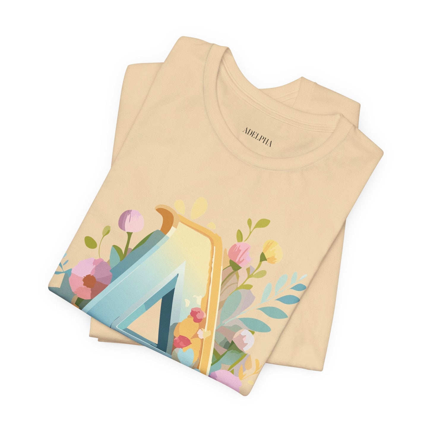 Letter A Shirt Graphic Tee Unisex Vintage Inspired Adelpha Art Jersey Short Sleeve