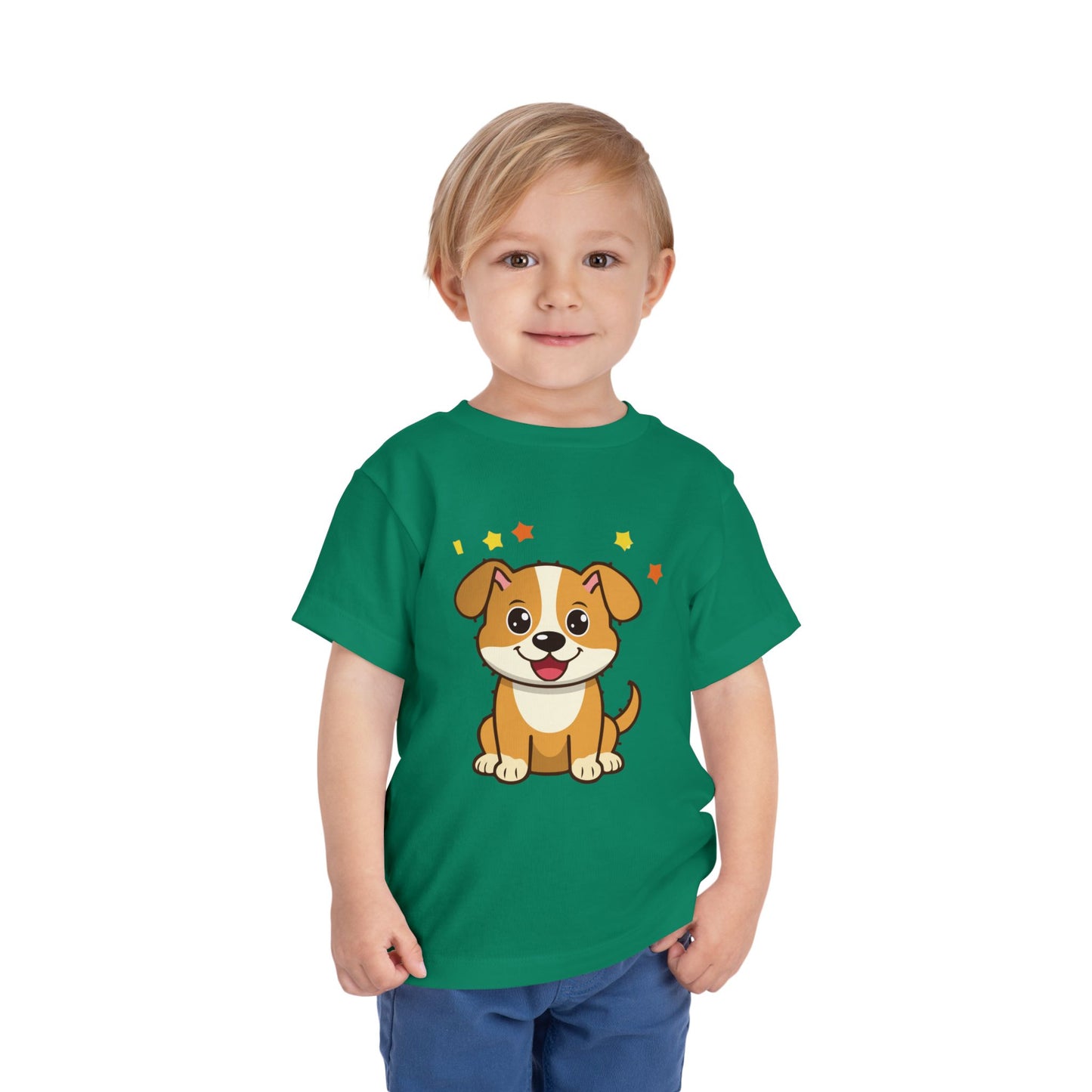 Bonita camiseta de manga corta para niños pequeños con diseño de cachorro: regalo adorable para amantes de las mascotas (2 a 5 años)