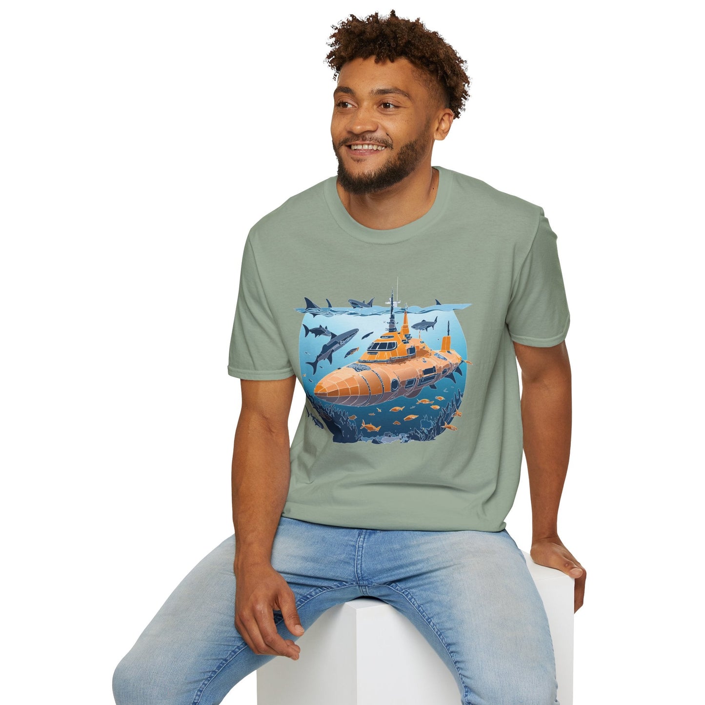 Ocean Graphic Unisex Softstyle Cotton Tee 16