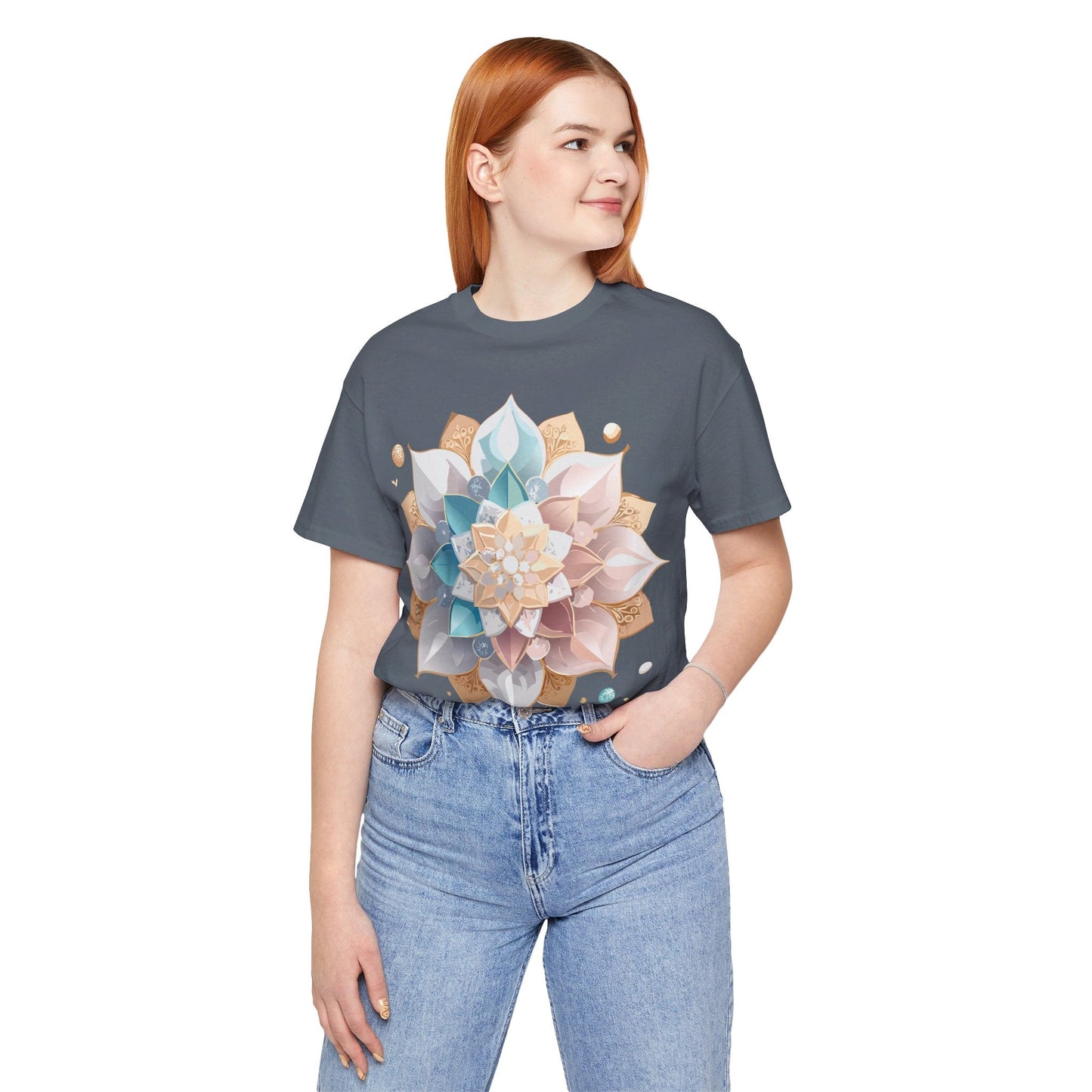 Mandala Graphic Unisex 100 Cotton Vintage Floral Artwork Tee 3