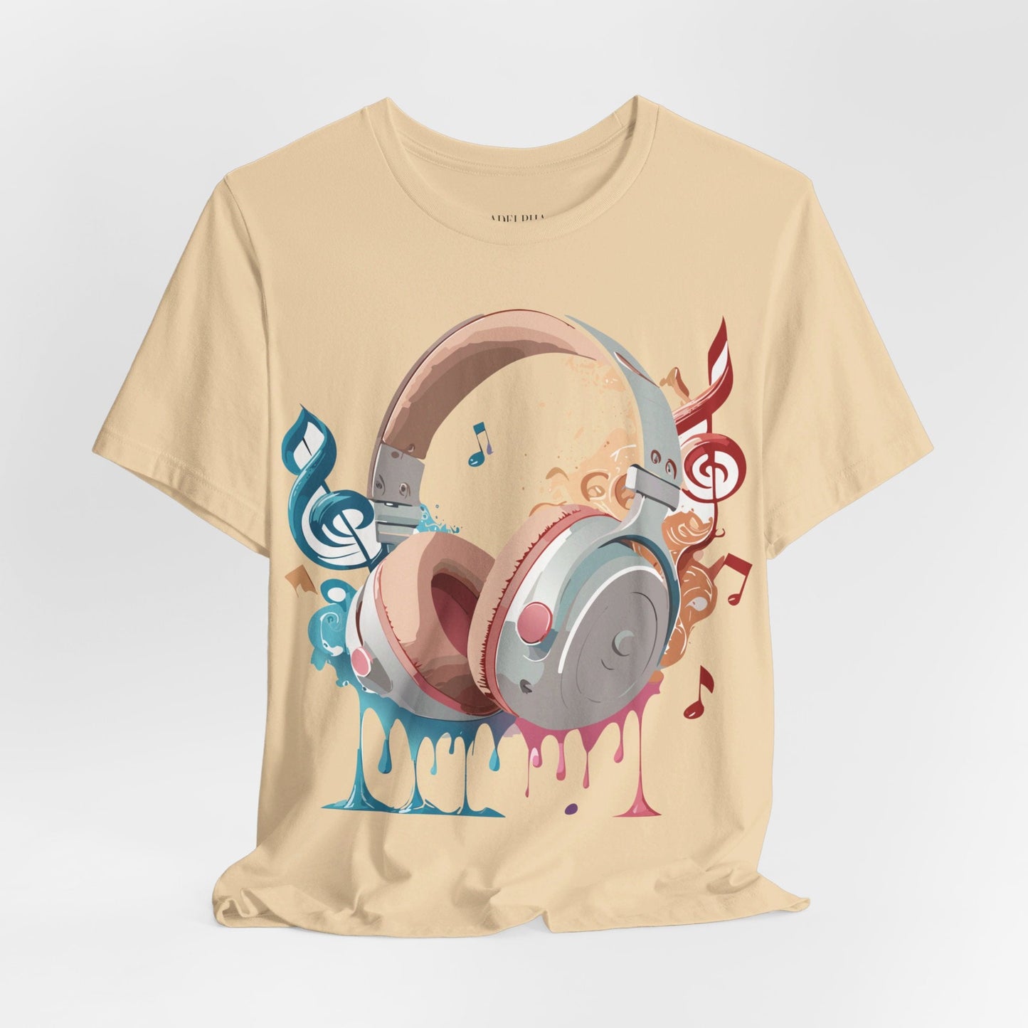 Music Graphic Unisex 100 Cotton Vintage Art with Musical Elements Tee 97