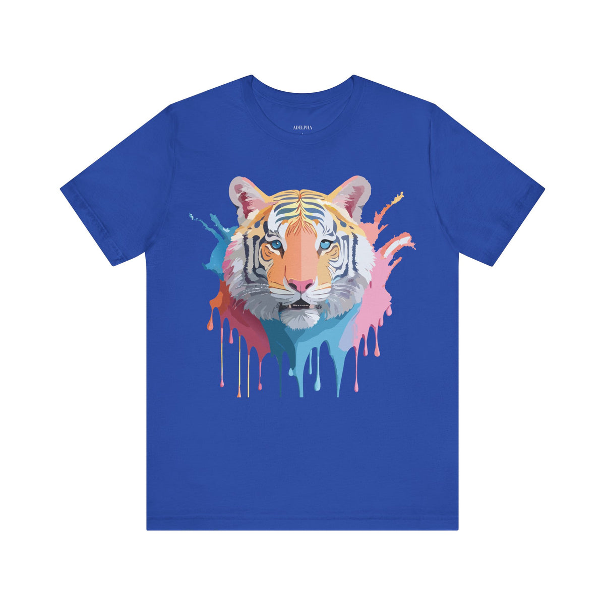 Tiger Graphic Unisex Cotton Bella+Canvas Tee with Art Animal Design e58