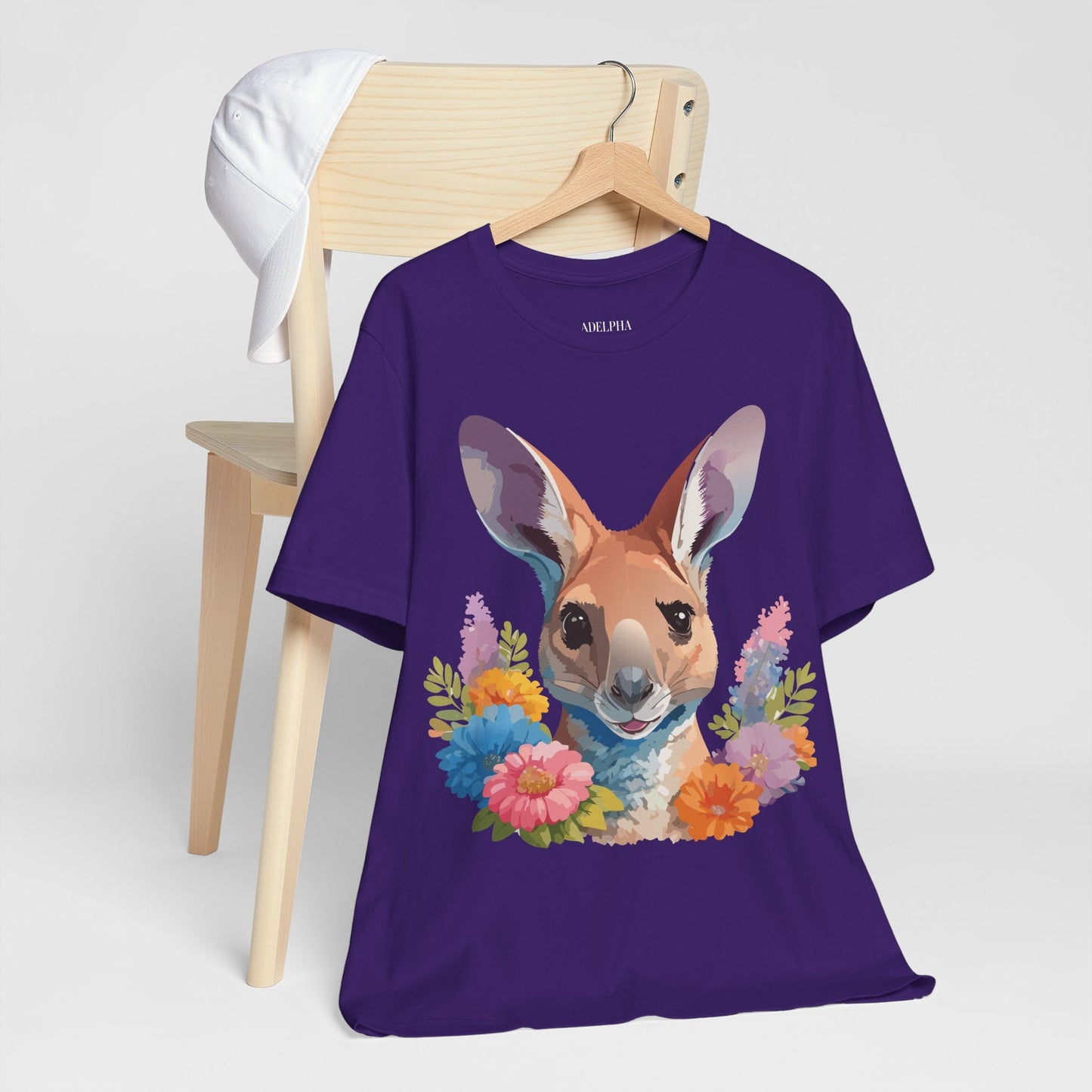 Kangaroo Graphic Unisex 100 Cotton Vintage Animal Artwork Tee 4