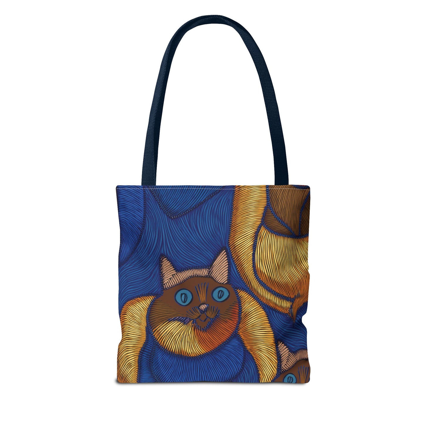 Denim Fabric Imitation Print Unisex Canvas Bag Poly Spun 3 Sizes Tote Bag 190-8