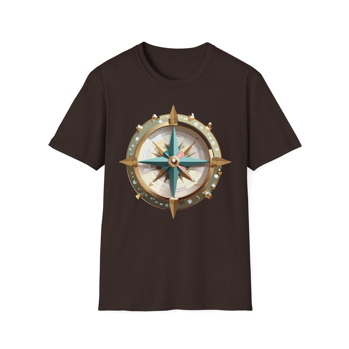 Nautical Compass Graphic T-Shirt | Vintage Navigation Compass Tee