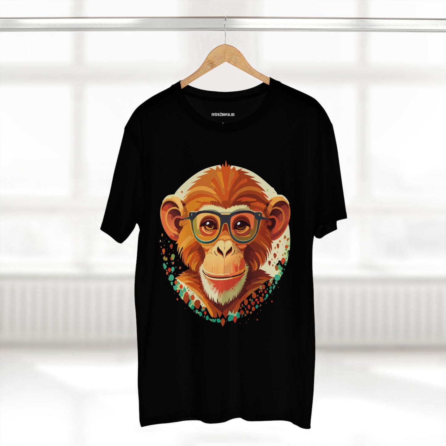 Monkey Shirt Animal Shirt Unisex Premium Cotton Tee With Original Art Design By Retro2Nova For Everyday Comfort