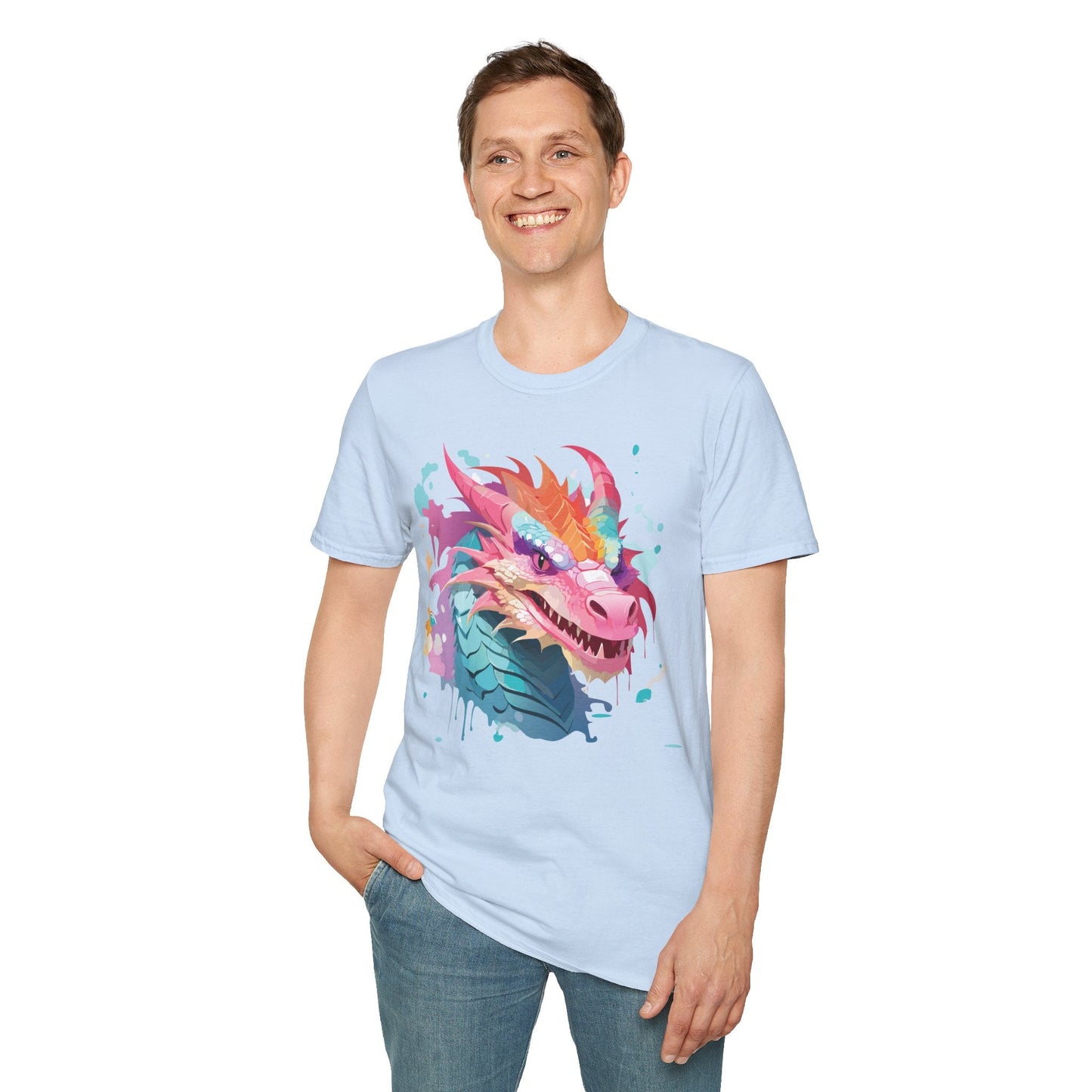 Dragon T Shirt Unisex Dragon Graphic Tee Softstyle 64000 Lightweight Comfort Durable Breathable