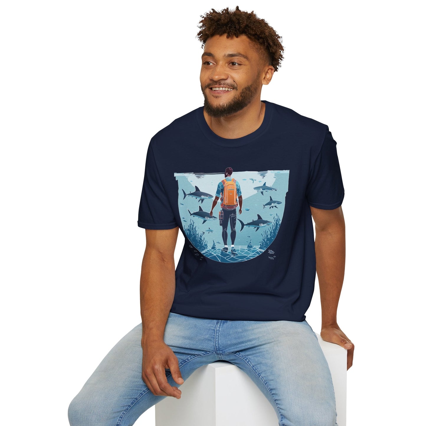 Ocean Graphic Unisex Softstyle Cotton Tee 5