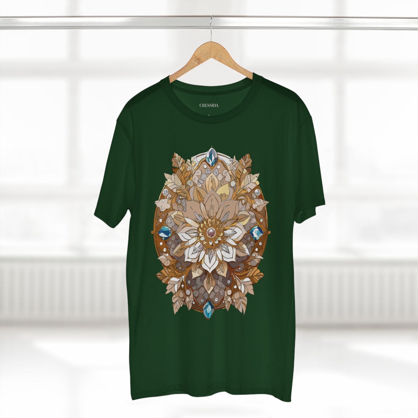 Floral Graphic T-Shirt Unisex 100 Cotton Art Design with Antique Flowers Tee 23