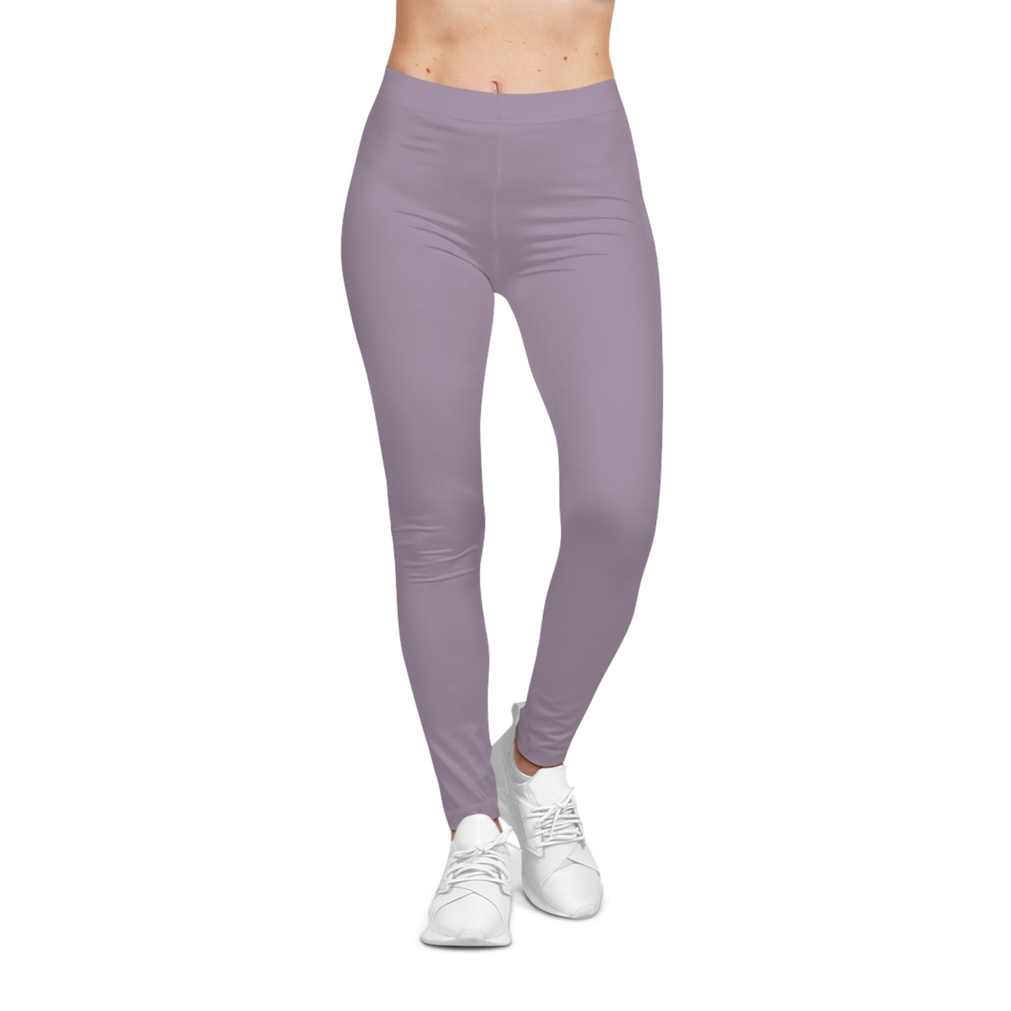 Mauve Ash Color Women's Poly-Span Casual Leggings XS-2XL