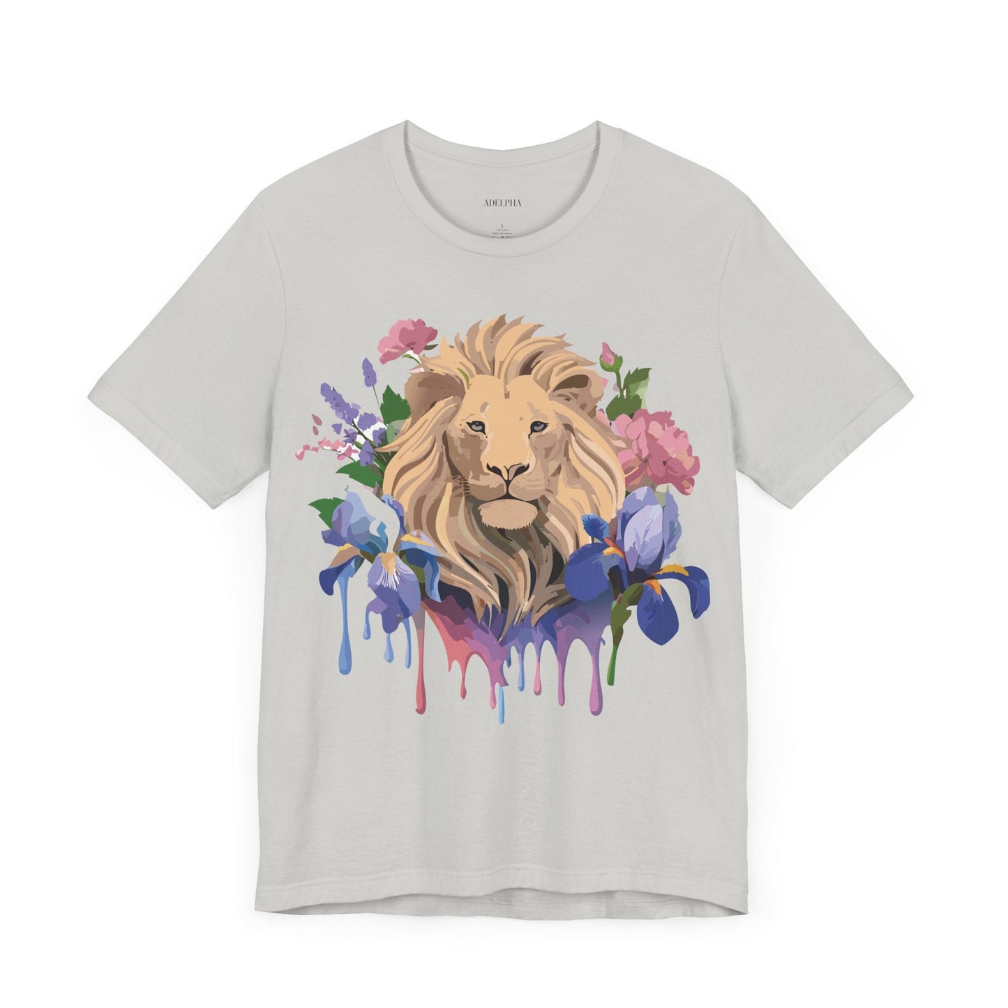Adelpha Lion Shirt Unisex Graphic Tee Short Sleeve Vintage Style Lion Design Artwork