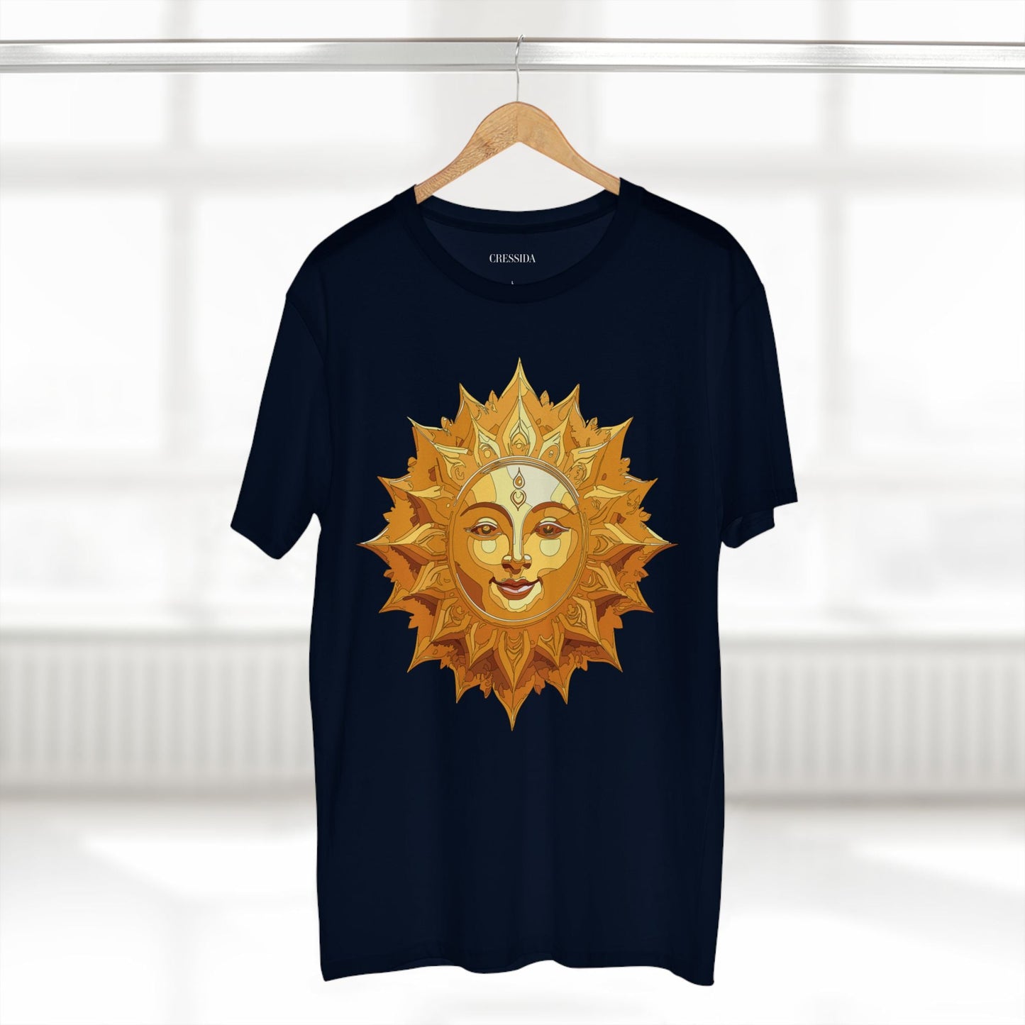 Gold Sun Graphic Unisex 100 Cotton T-Shirt with Golden Art Design 21