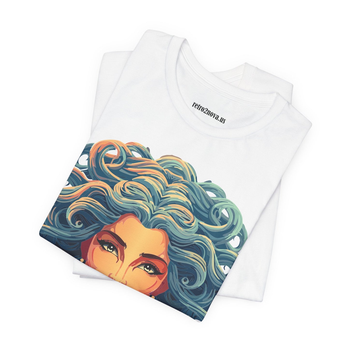 Medusa Goddess Shirt Unisex Graphic Tee by Retro2Nova Vintage Style Cotton Short Sleeve