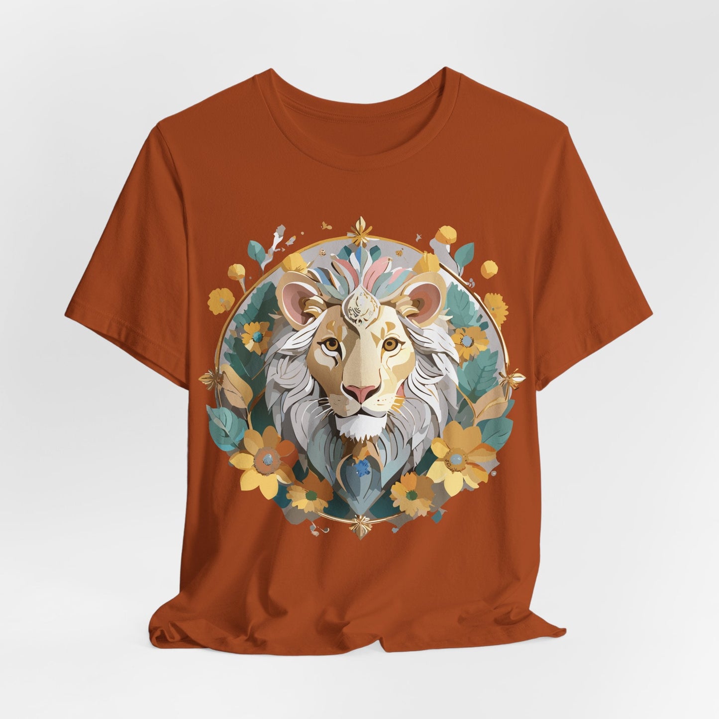 Medallion Graphic Unisex 100 Cotton Vintage Animal Medal Artwork Tee 58