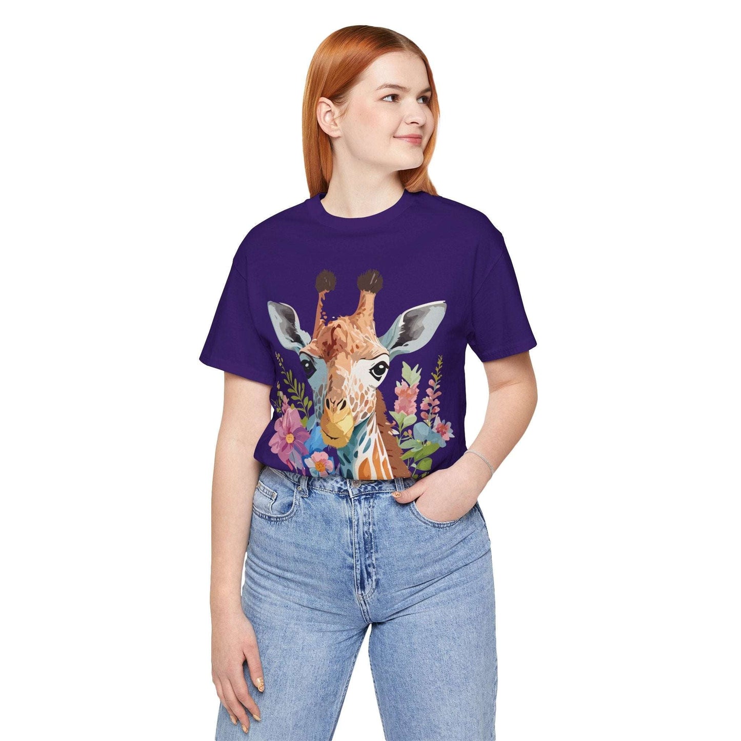 Giraffe Graphic Tee Unisex Jersey Short Sleeve Art Design From Adelpha Premium Casual Wear