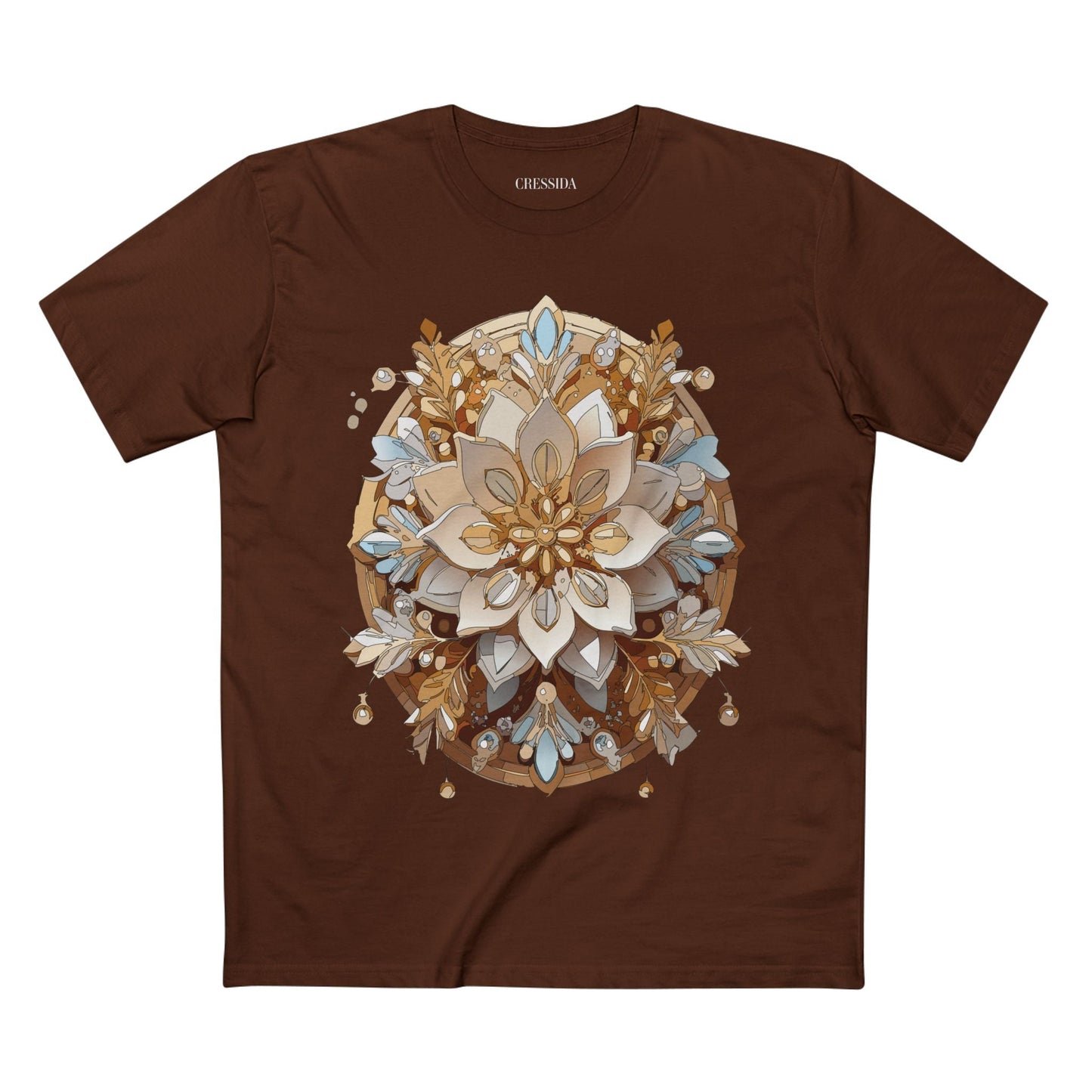 Floral Graphic T-Shirt Unisex 100 Cotton Art Design with Antique Flowers Tee 19