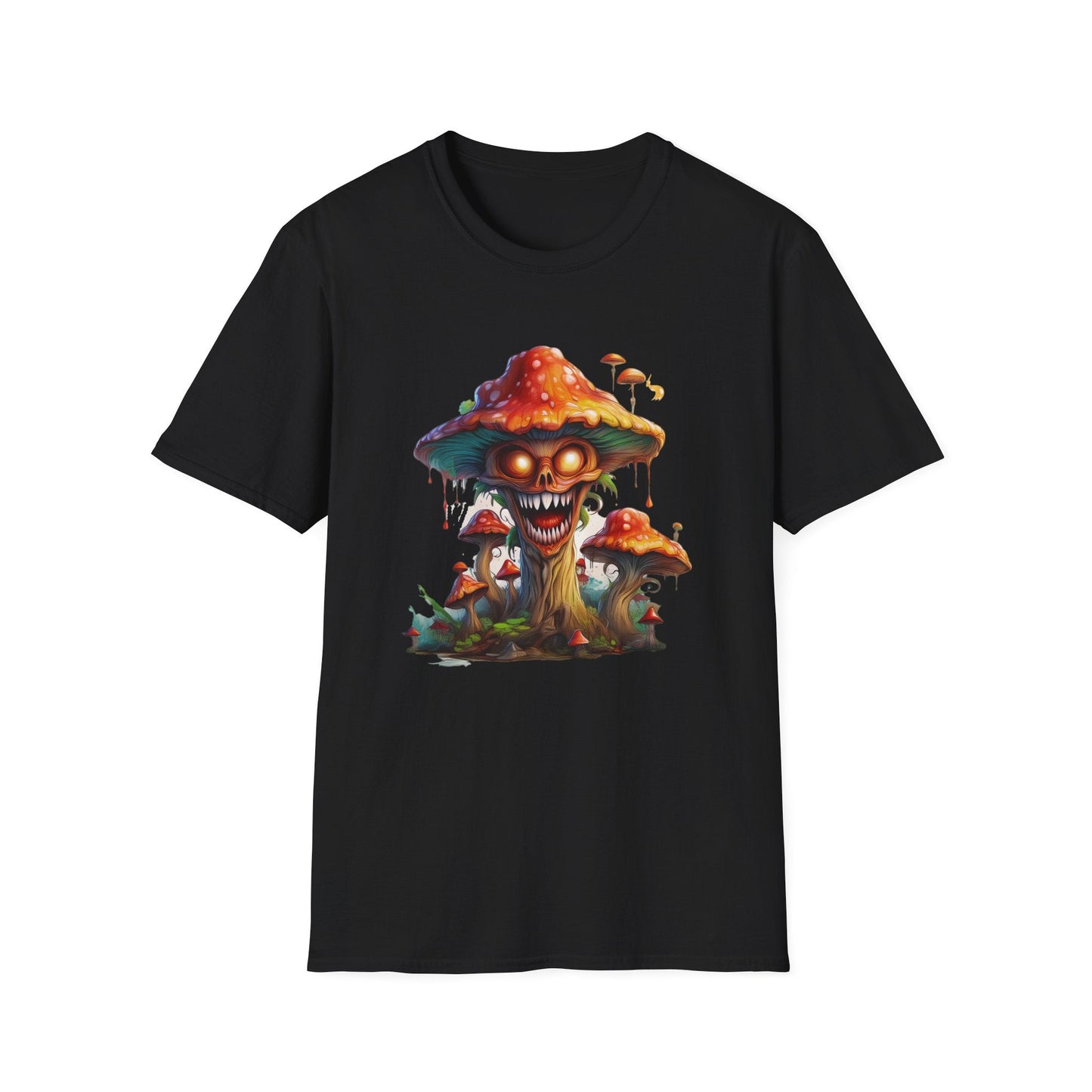 Mashroom Tee Shirt Unisex Softstyle 64000 100% Ring Spun Cotton with Funny Mushroom Artwork