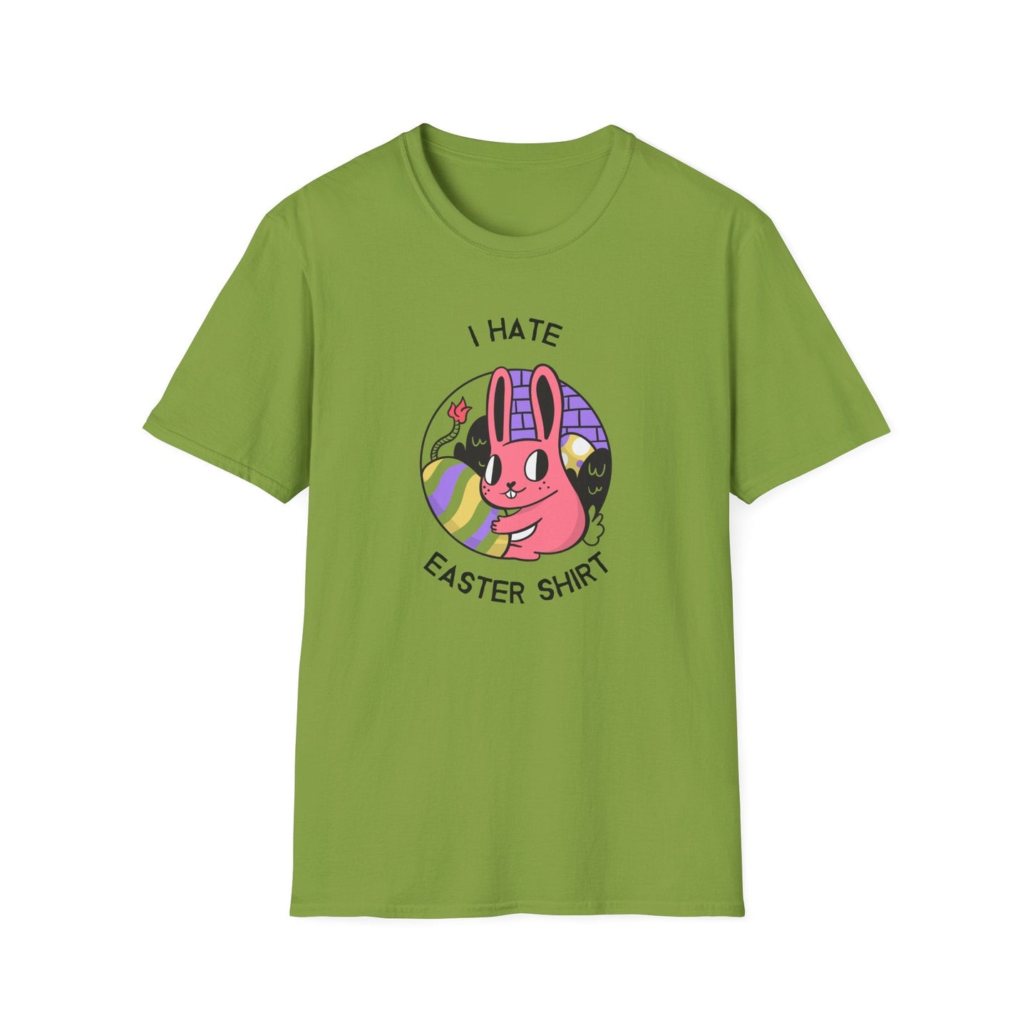 Funny Easter T Shirt Unisex Gildan Softstyle 64000 Easter Design Tee With Signature Print