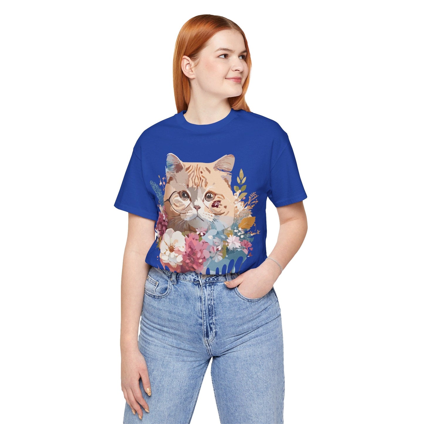 Cat Graphic Tee Unisex Short Sleeve Vintage Inspired Art Design Adelpha