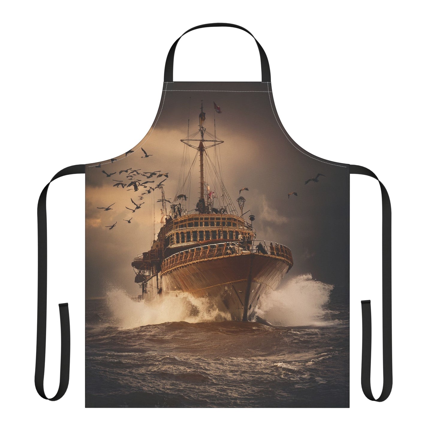 Ship 100% Polyester Stain-resistant 31.5 x 25.6 | Art Print Canvas Apron 3
