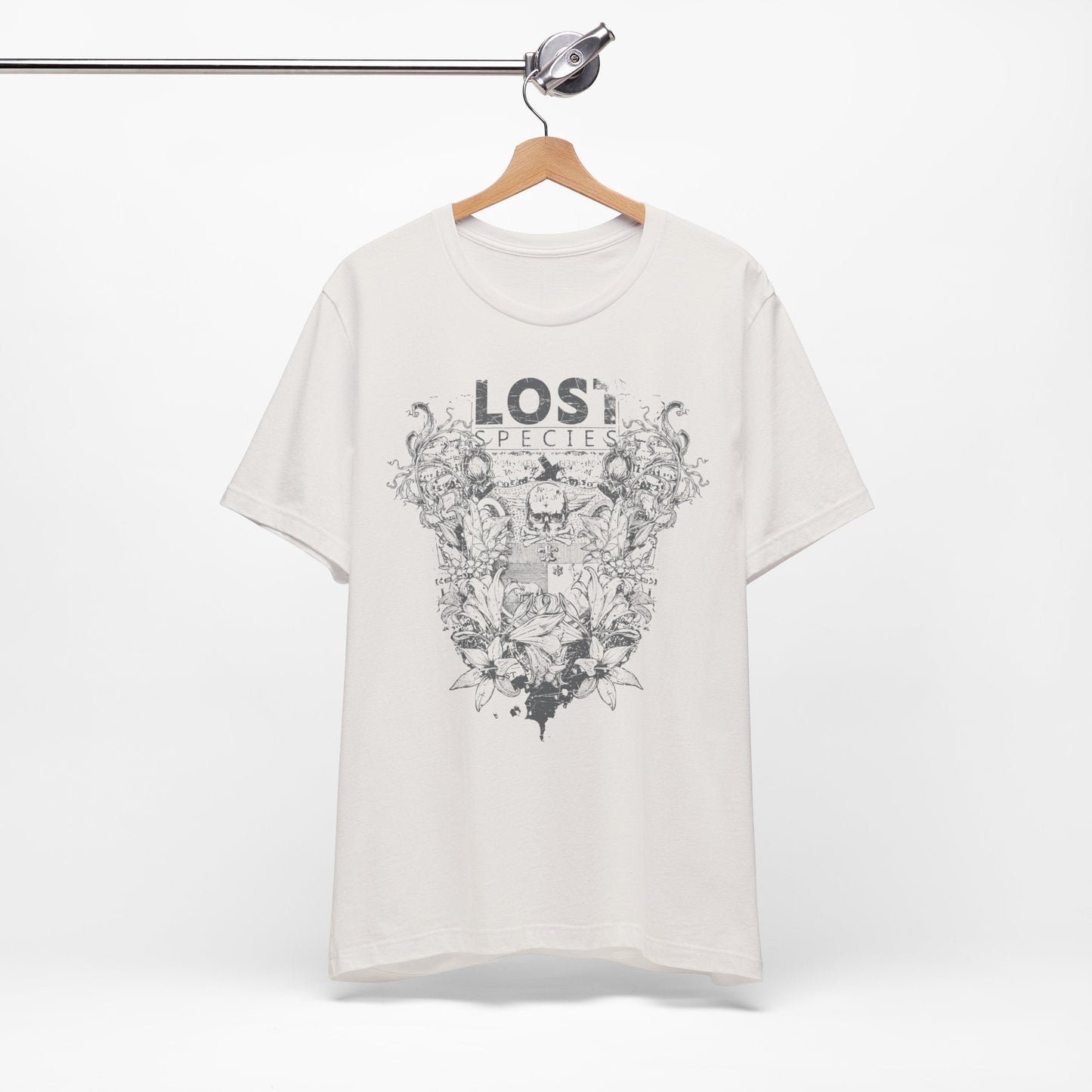 Lost Species Tee Floral Wildlife Illustration Rock Band T-Shirt A-7